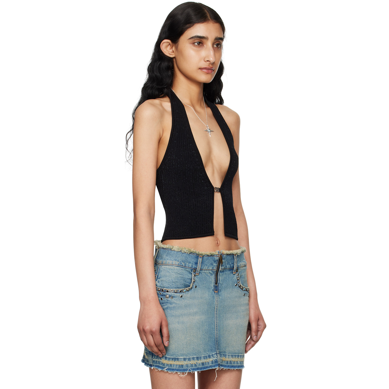  Misbhv Ssense Exclusive Black Fully Fashioned Tank Top 