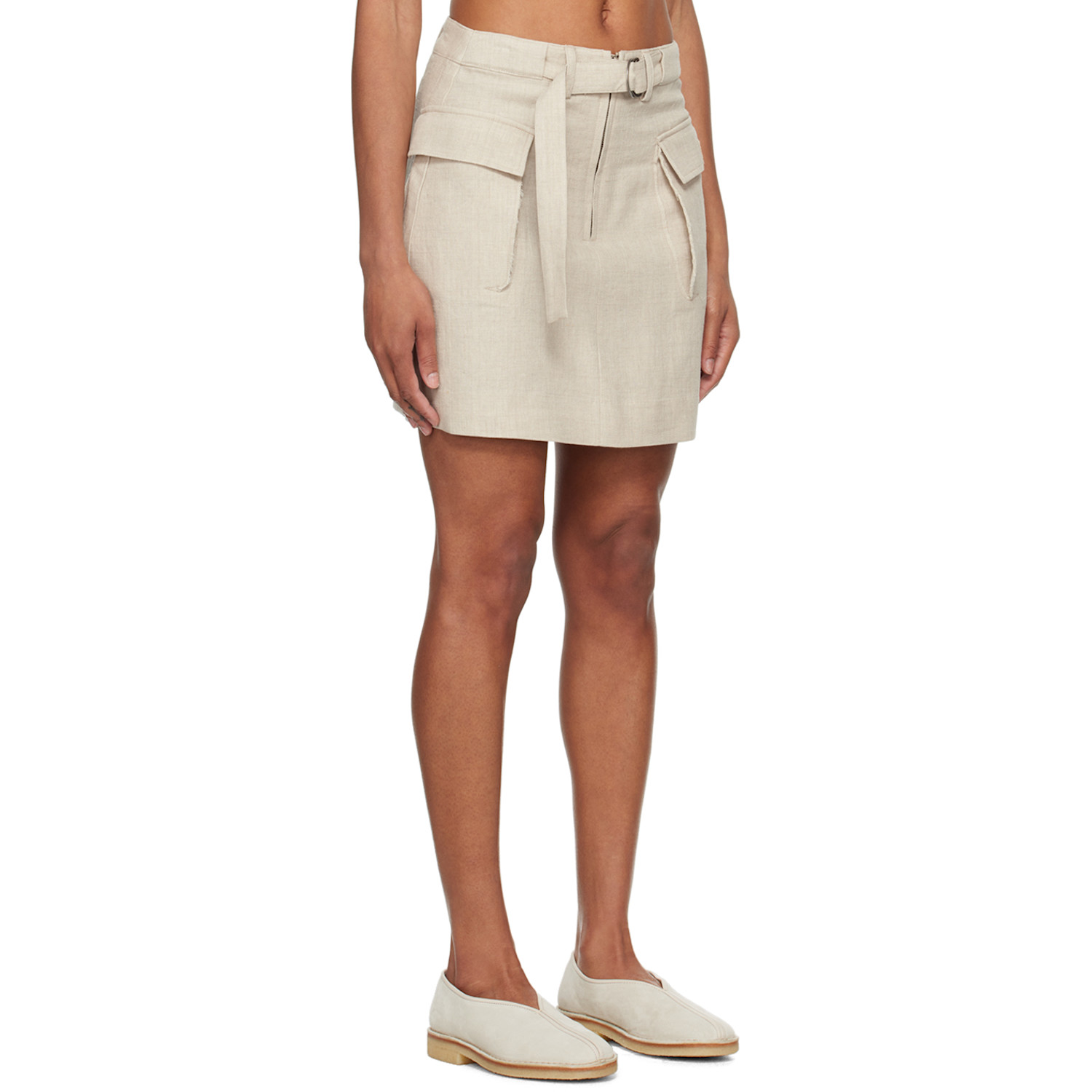  Holzweiler Beige Gorti Miniskirt 