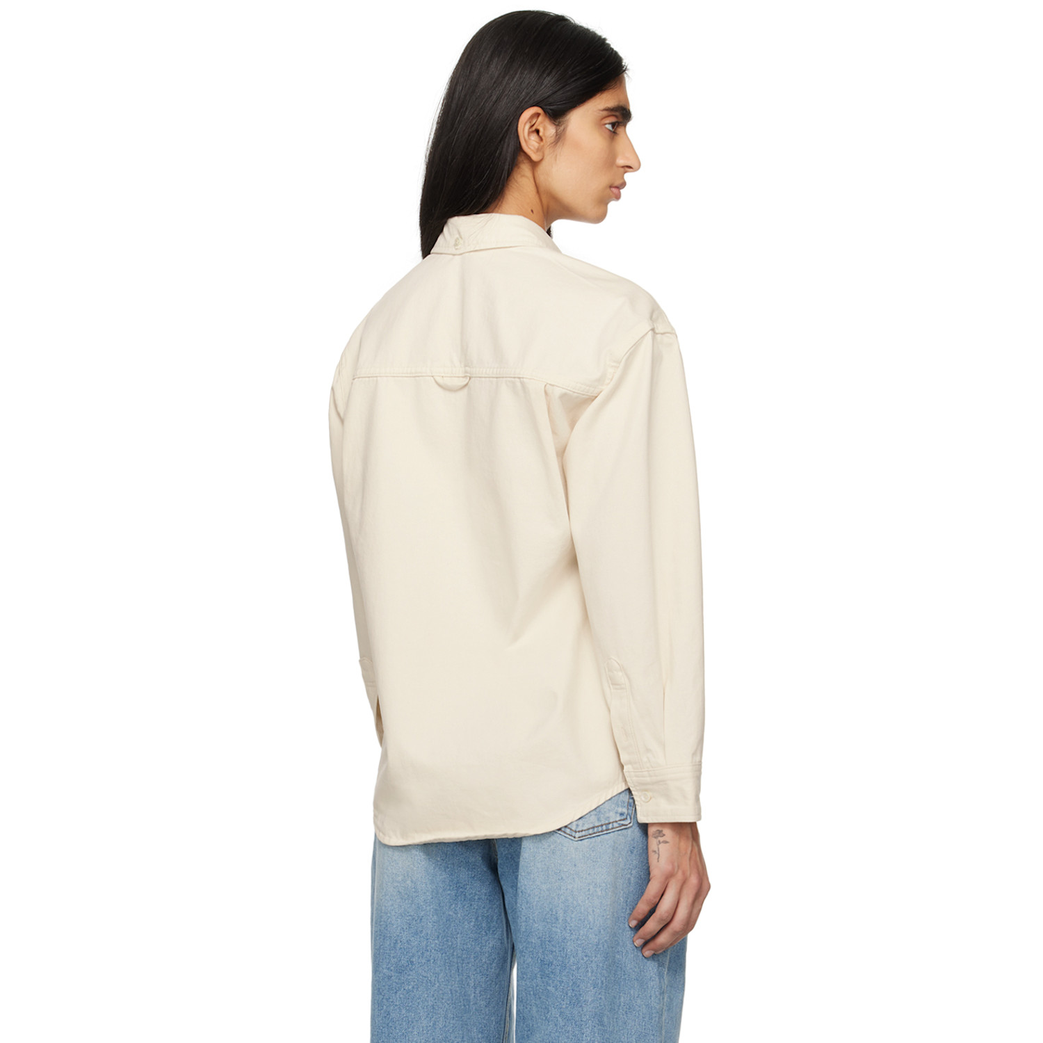 Dunst Off-white Classic Denim Shirt 