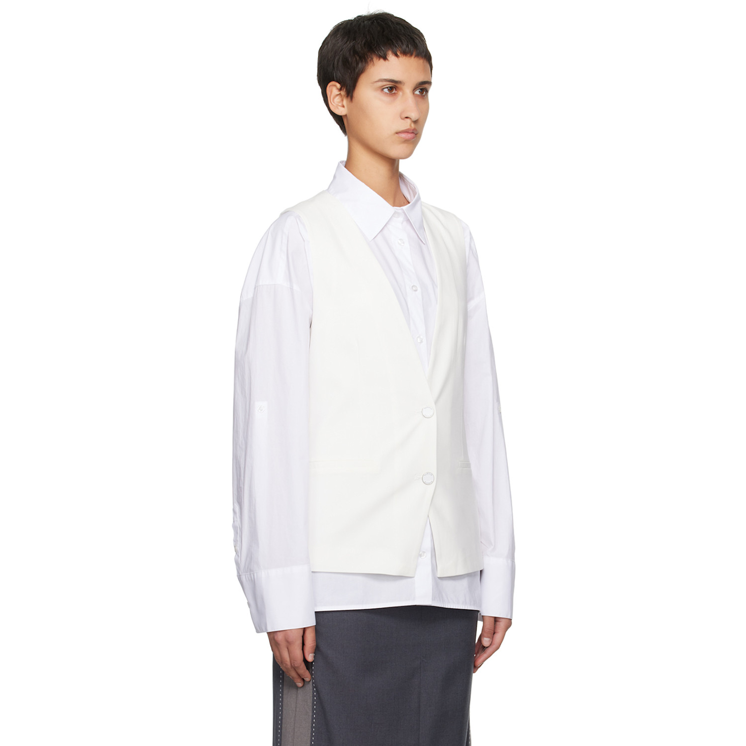  Remain Birger Christensen White Plunging Vest 