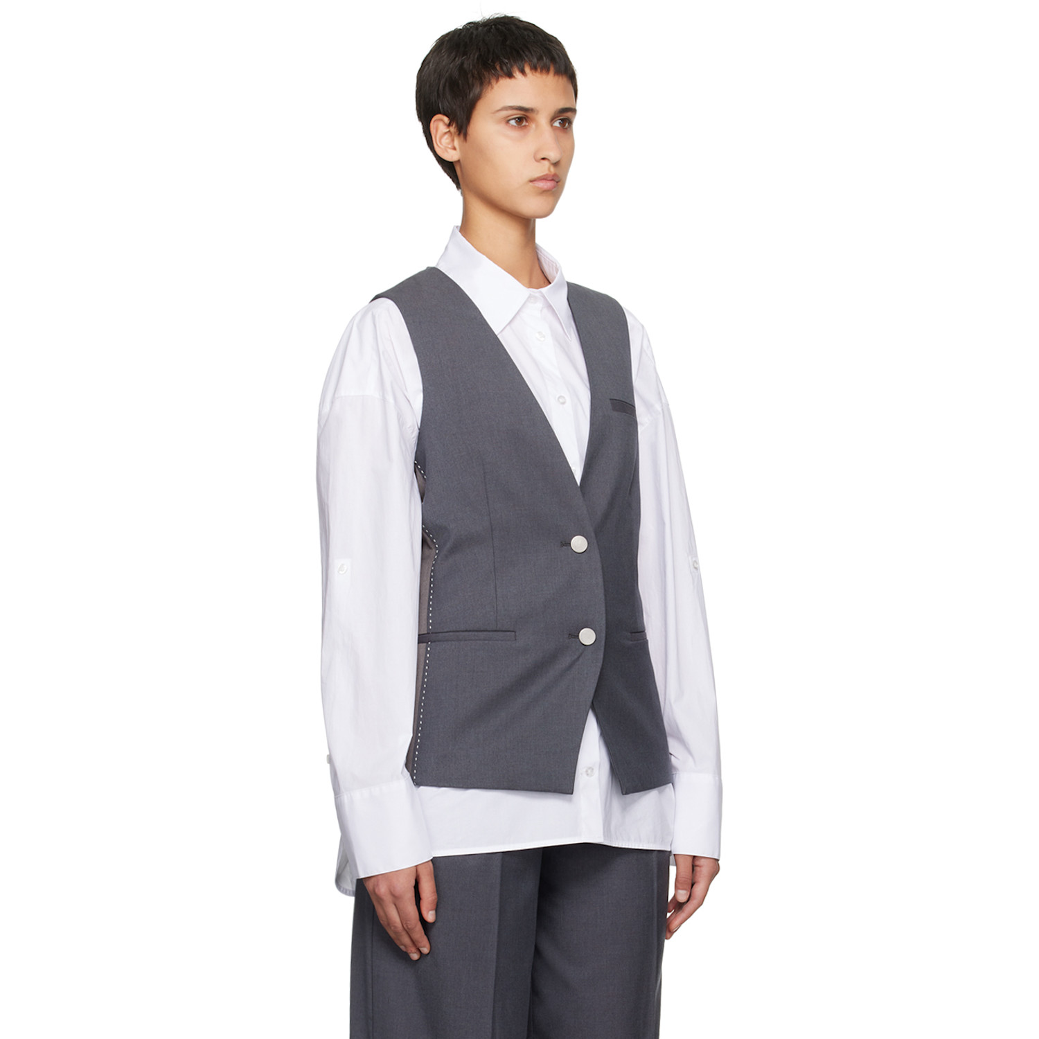  Remain Birger Christensen Gray Two-color Vest 