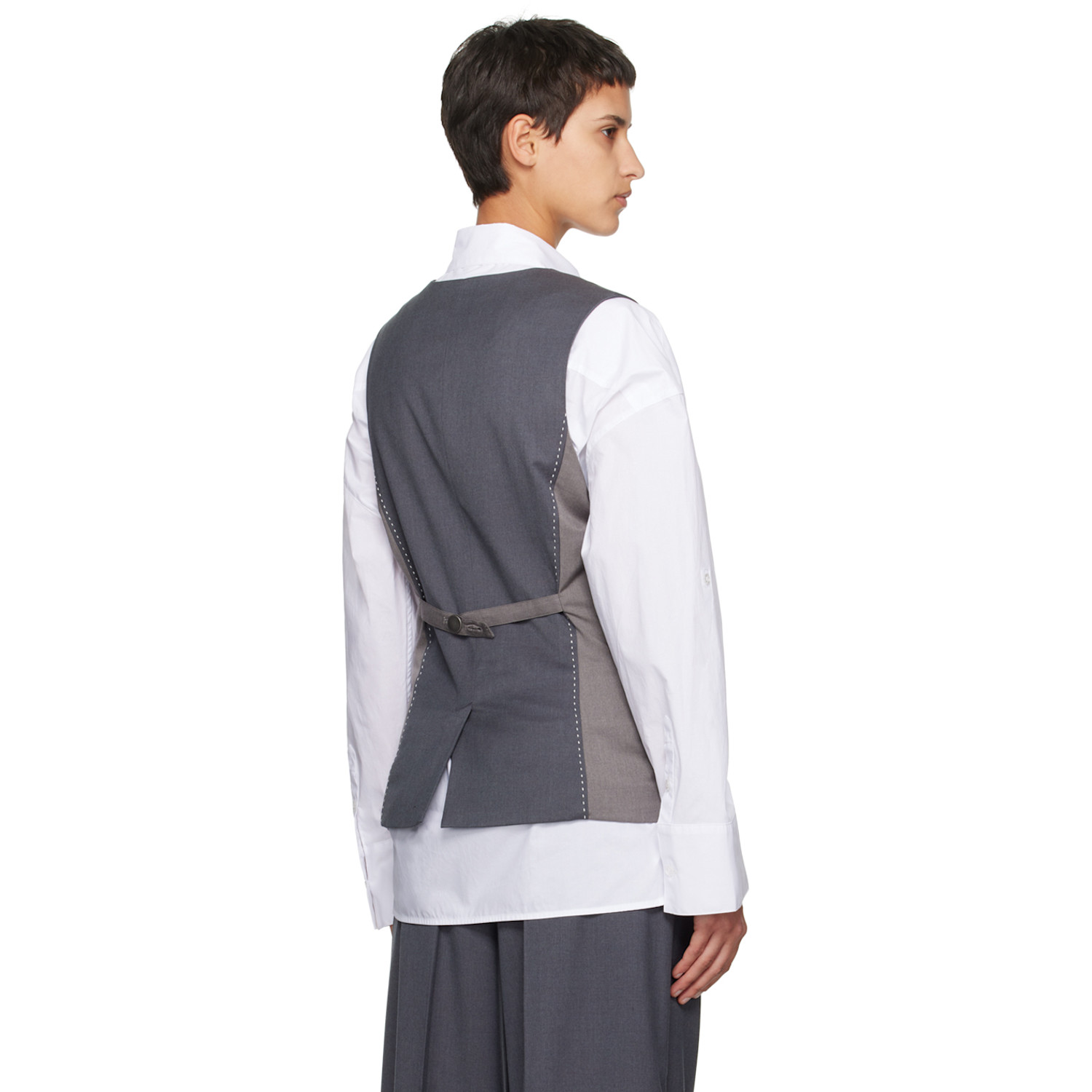  Remain Birger Christensen Gray Two-color Vest 