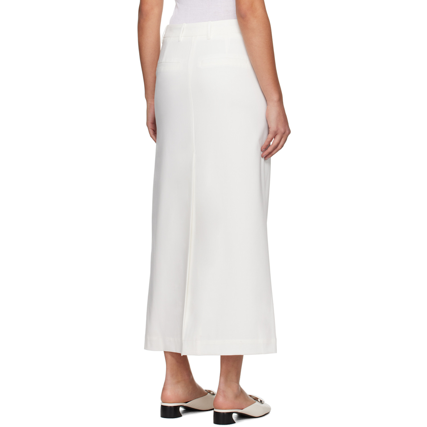  Remain Birger Christensen White Slit Maxi Skirt 