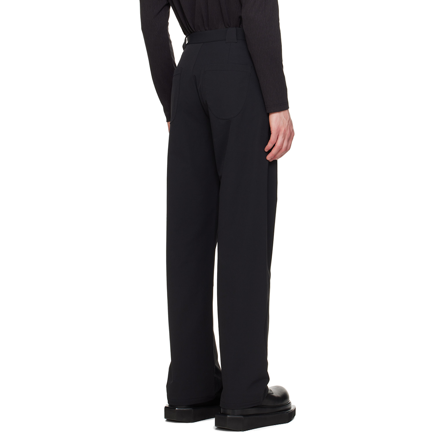  Uncertain Factor Black Roll Trousers 