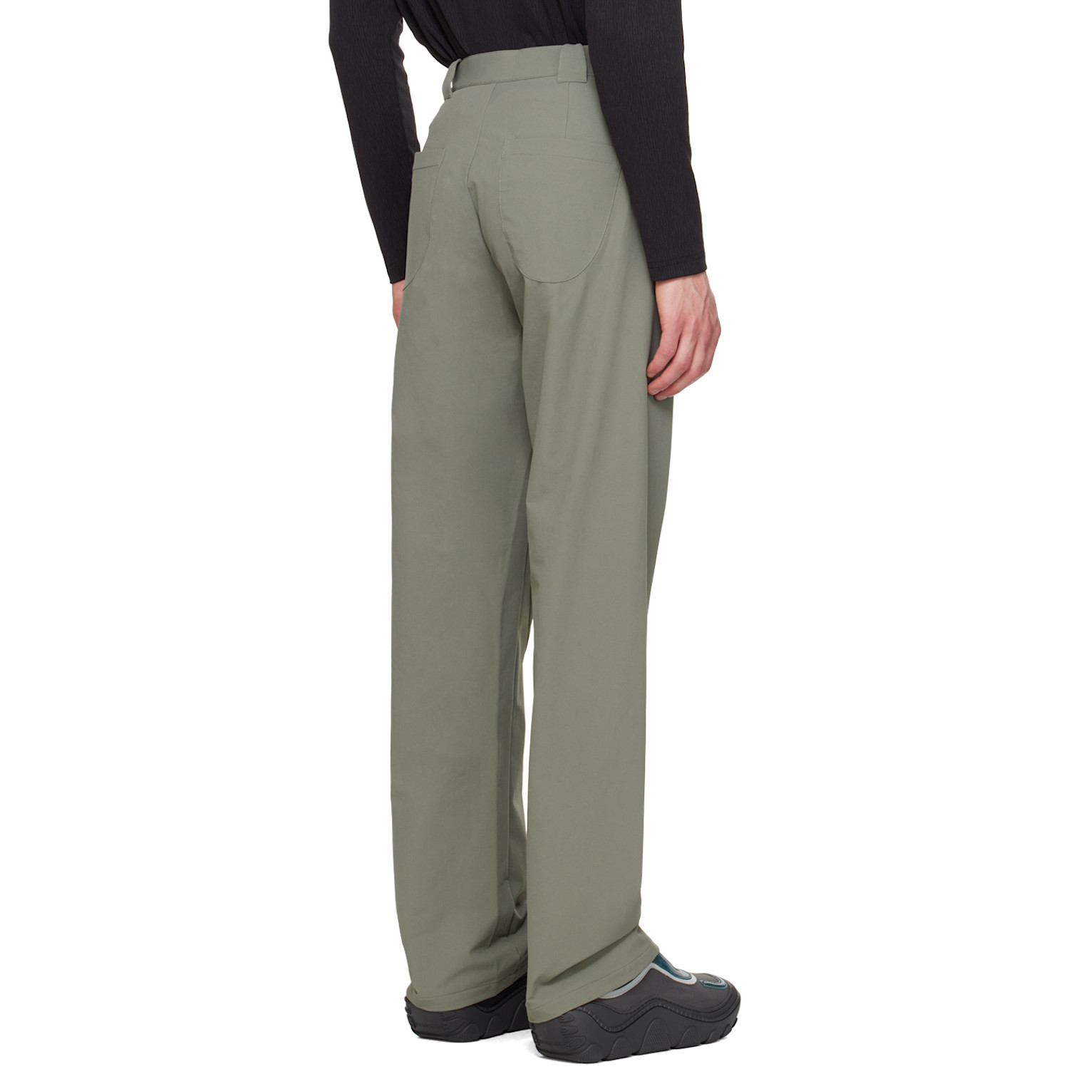  Uncertain Factor Khaki Roll Trousers 