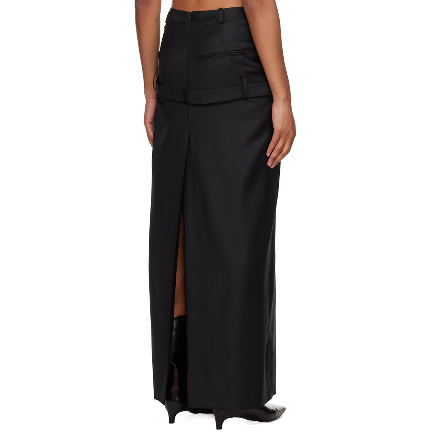  Srvc Black Staff Maxi Skirt 