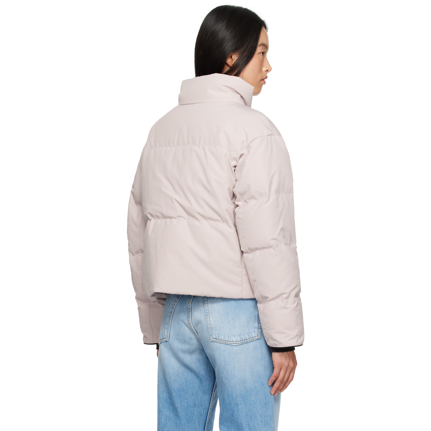  Canada Goose Pink 'black Label' Grandview Cropped Down Jacket 