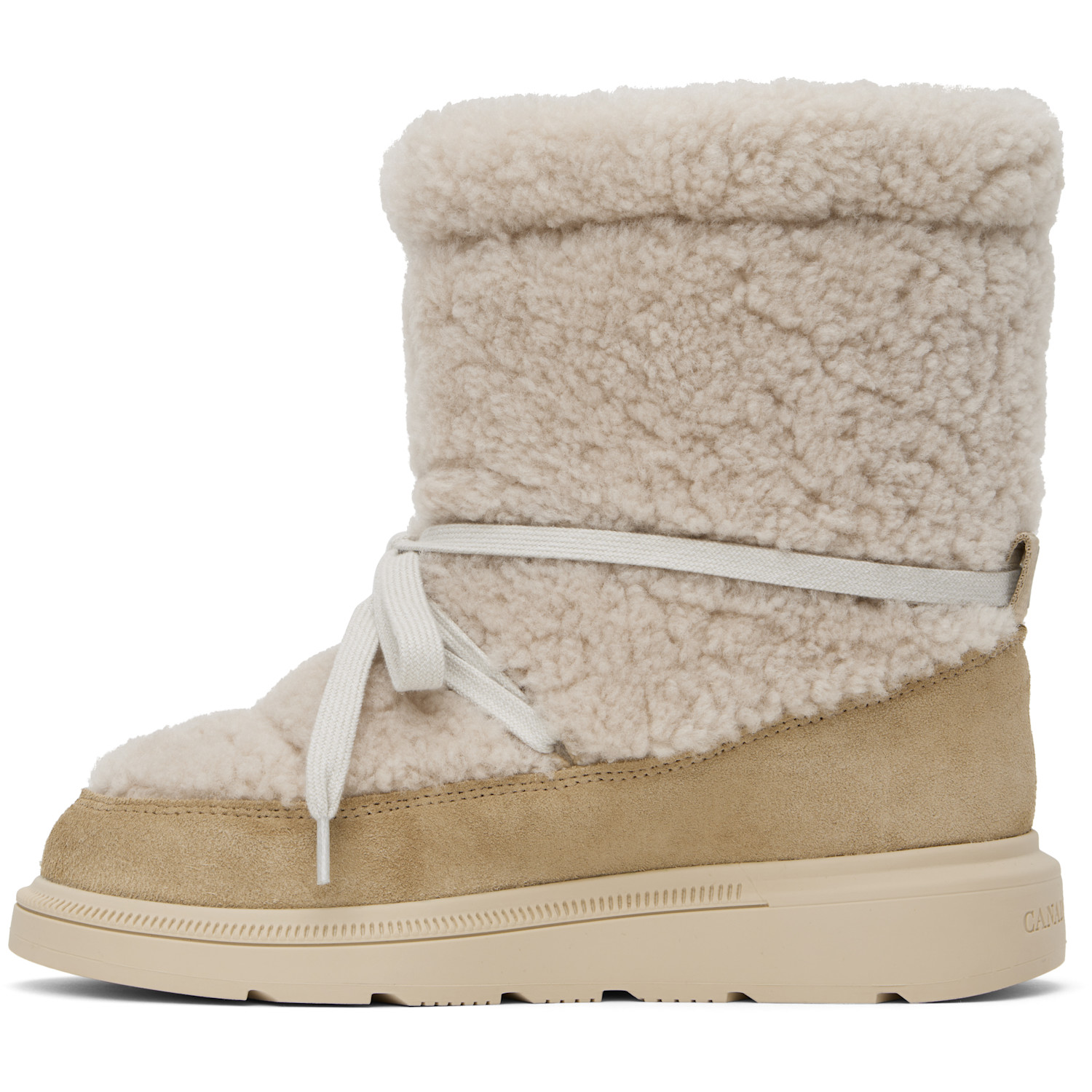  Canada Goose Beige Demma Shearling Puffer Boots 