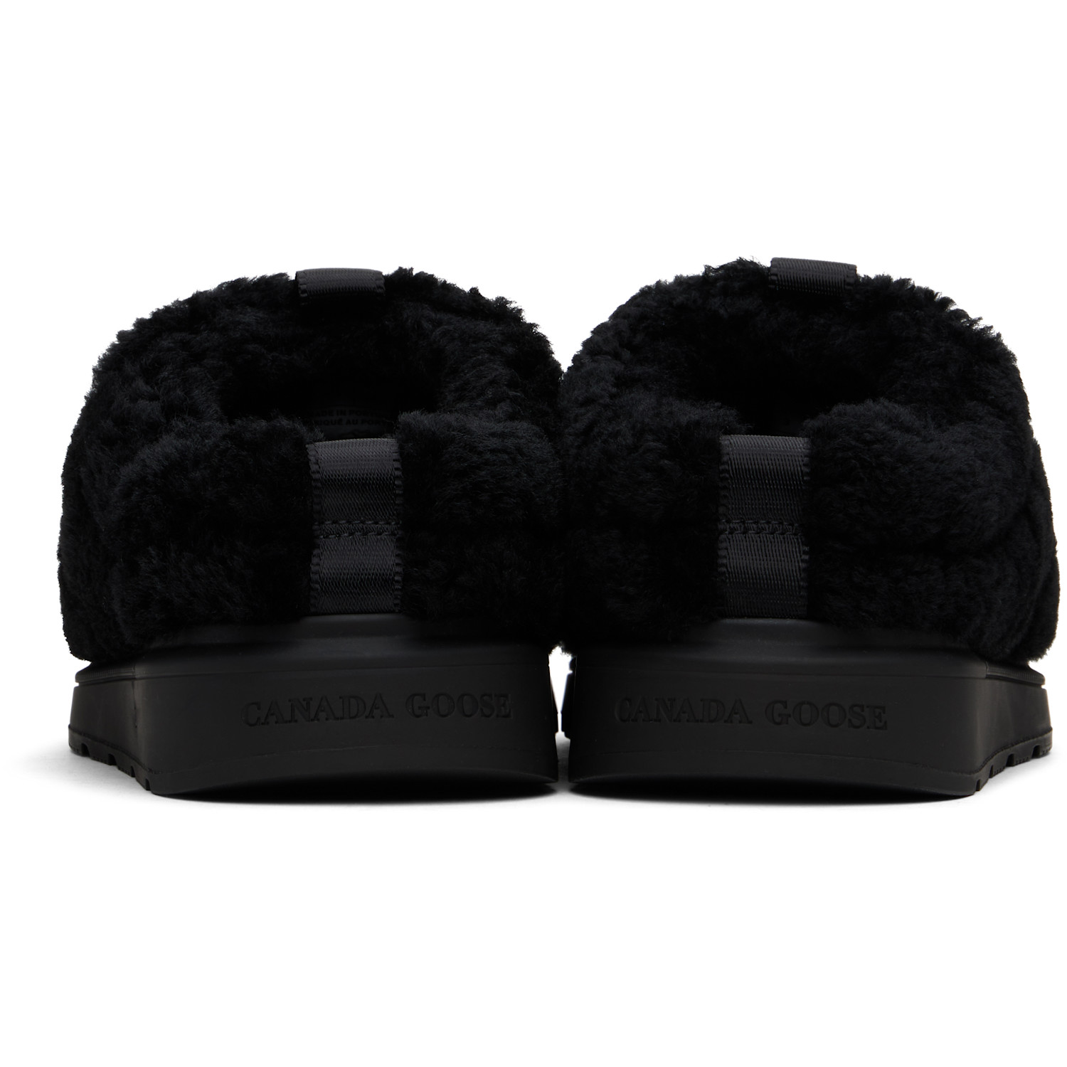  Canada Goose Black Porteau Shearling Mules 