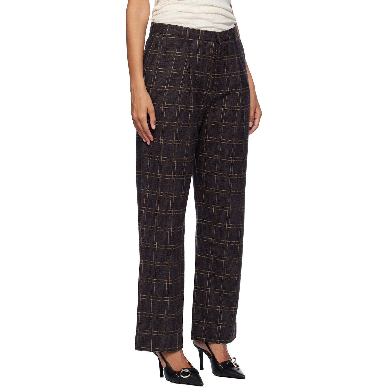  R13 Brown Relaxed Trousers 
