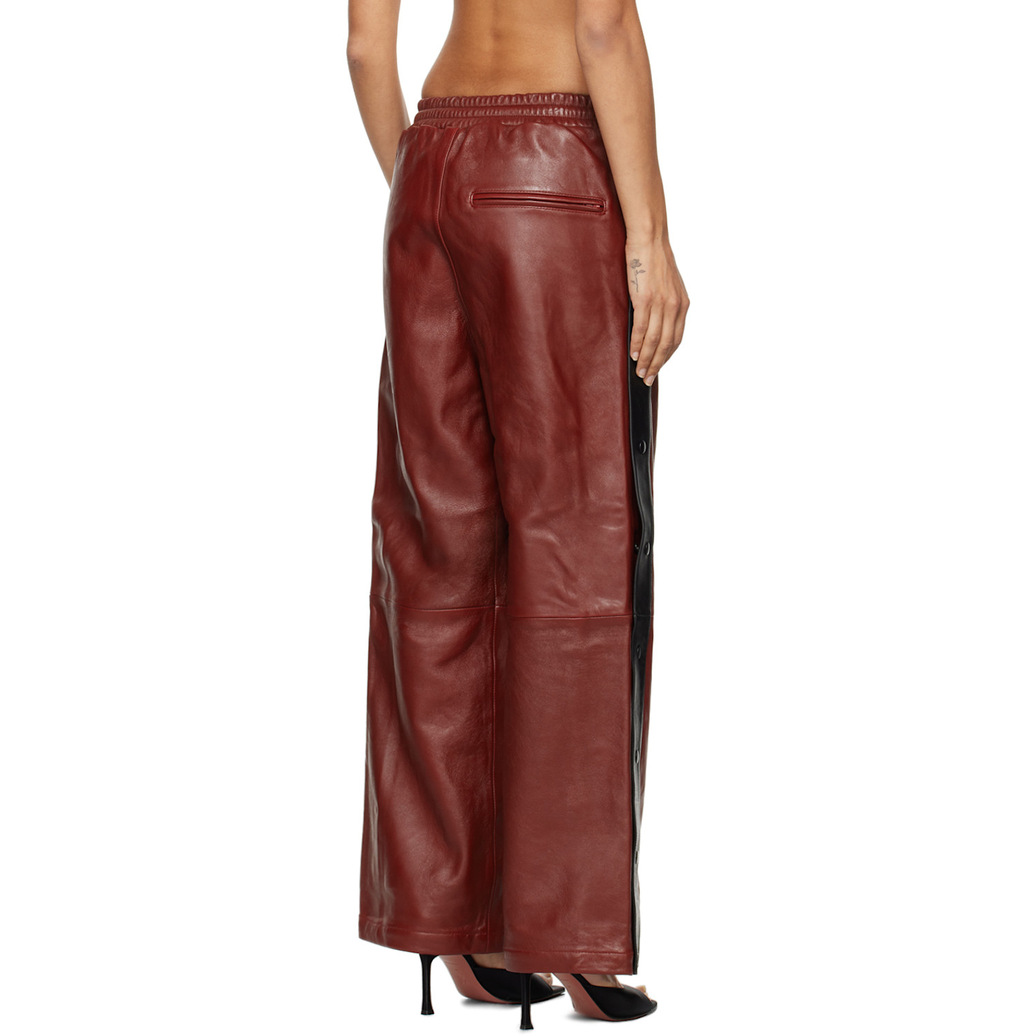  Doublet Red Basketball Leather Pants 