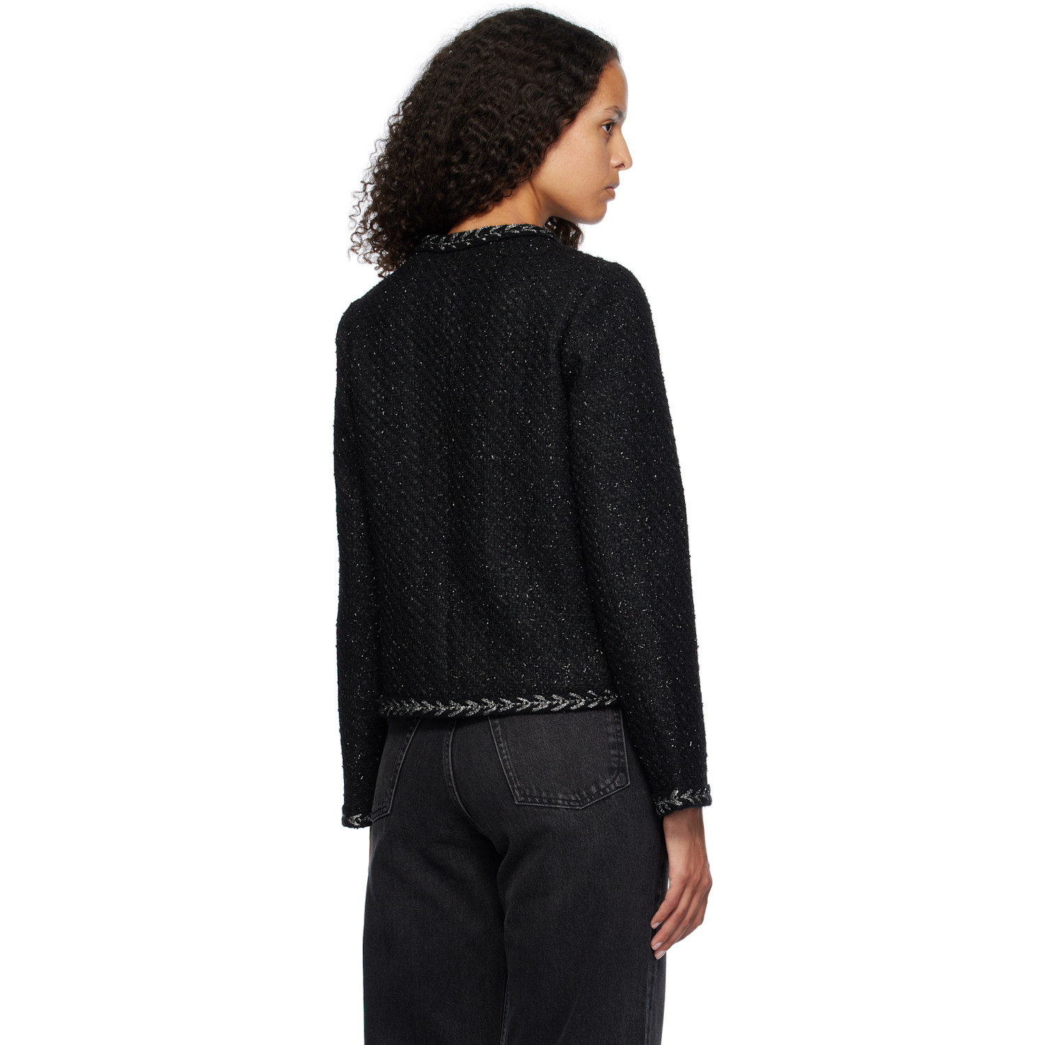  Rag & Bone Black Mirabelle Tweed Jacket 