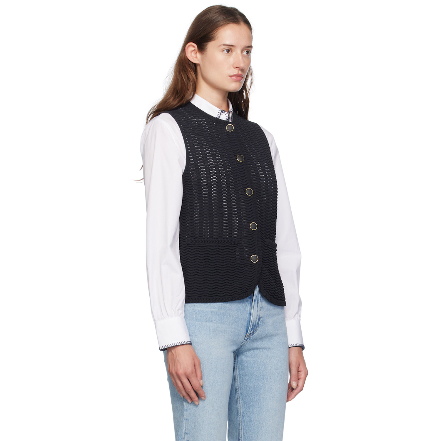  Rag & Bone Navy Elisa Vest 