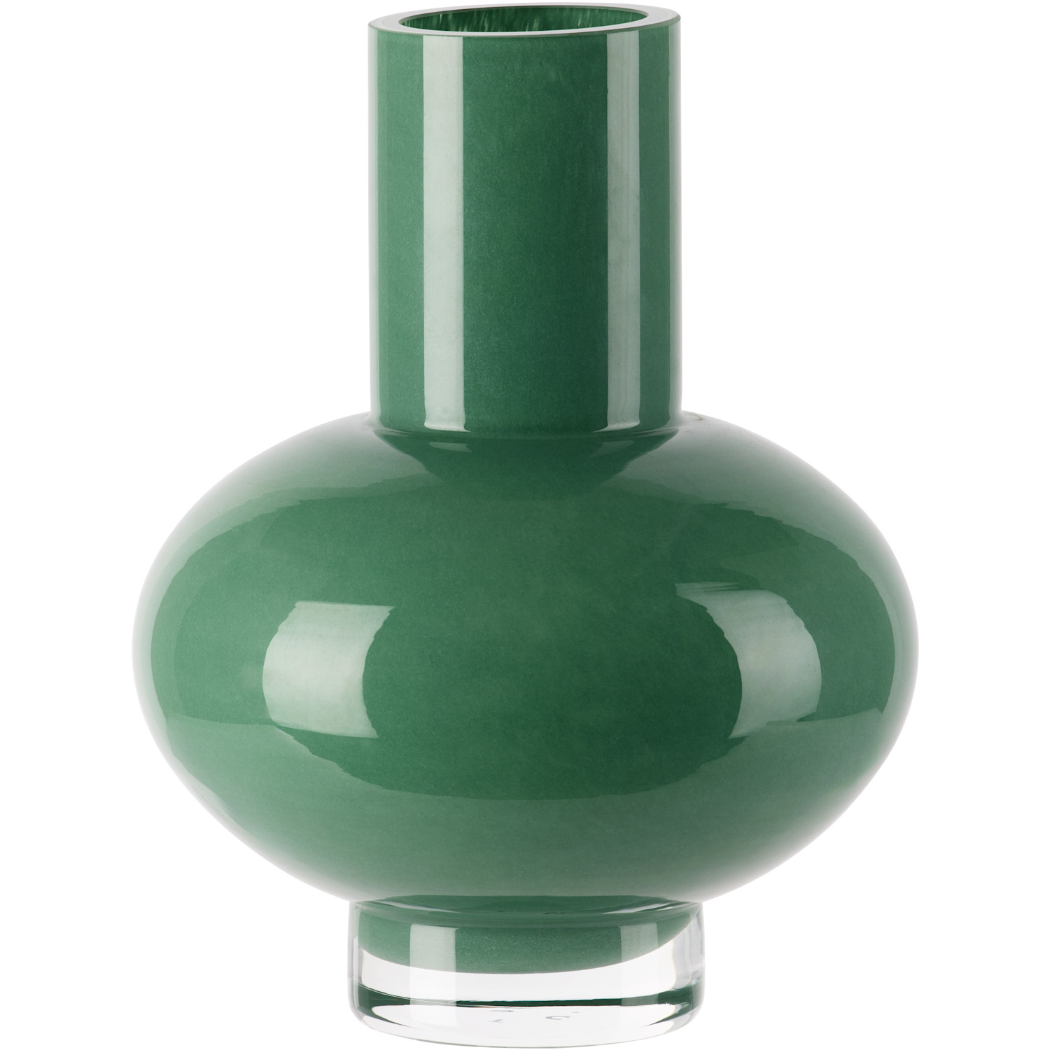  The Conran Shop Green Glass 23cm Vase 