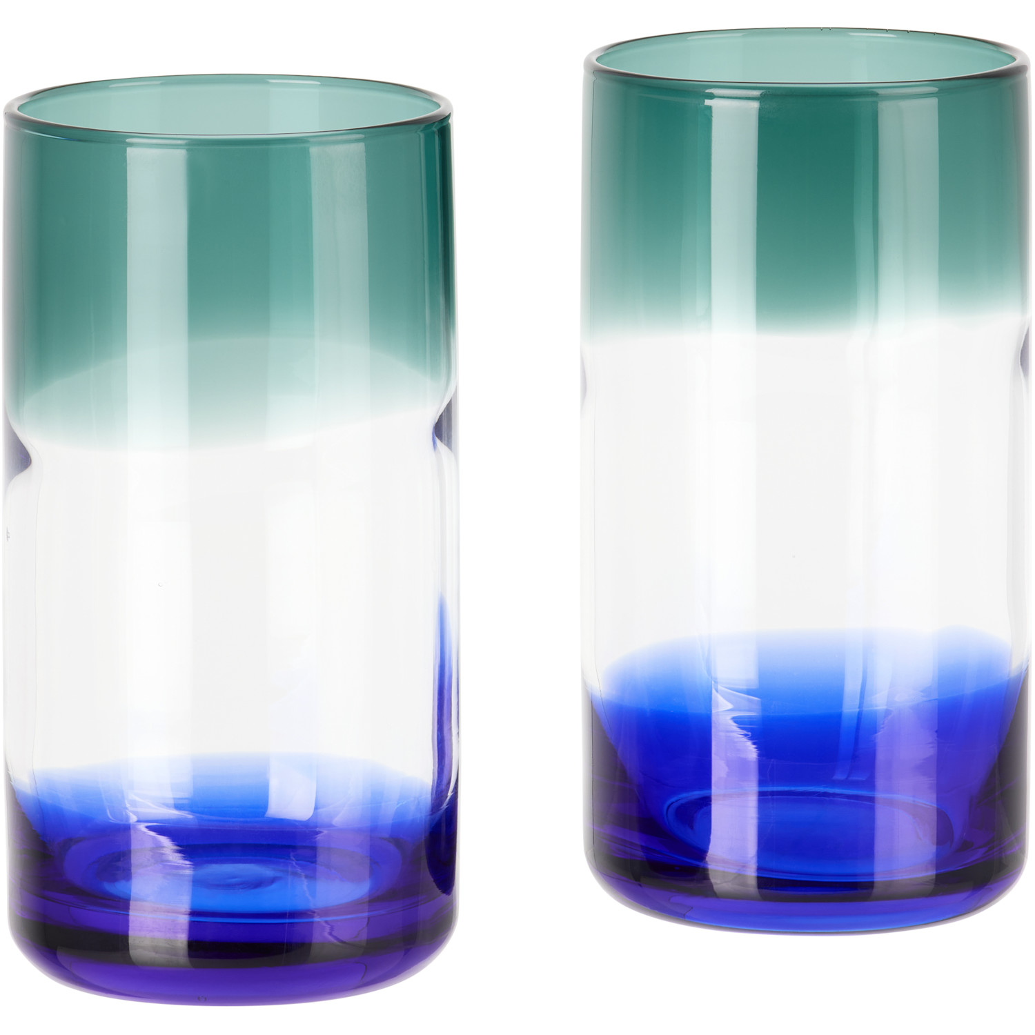  The Conran Shop Blue & Green Ombre Highball Glass Set 