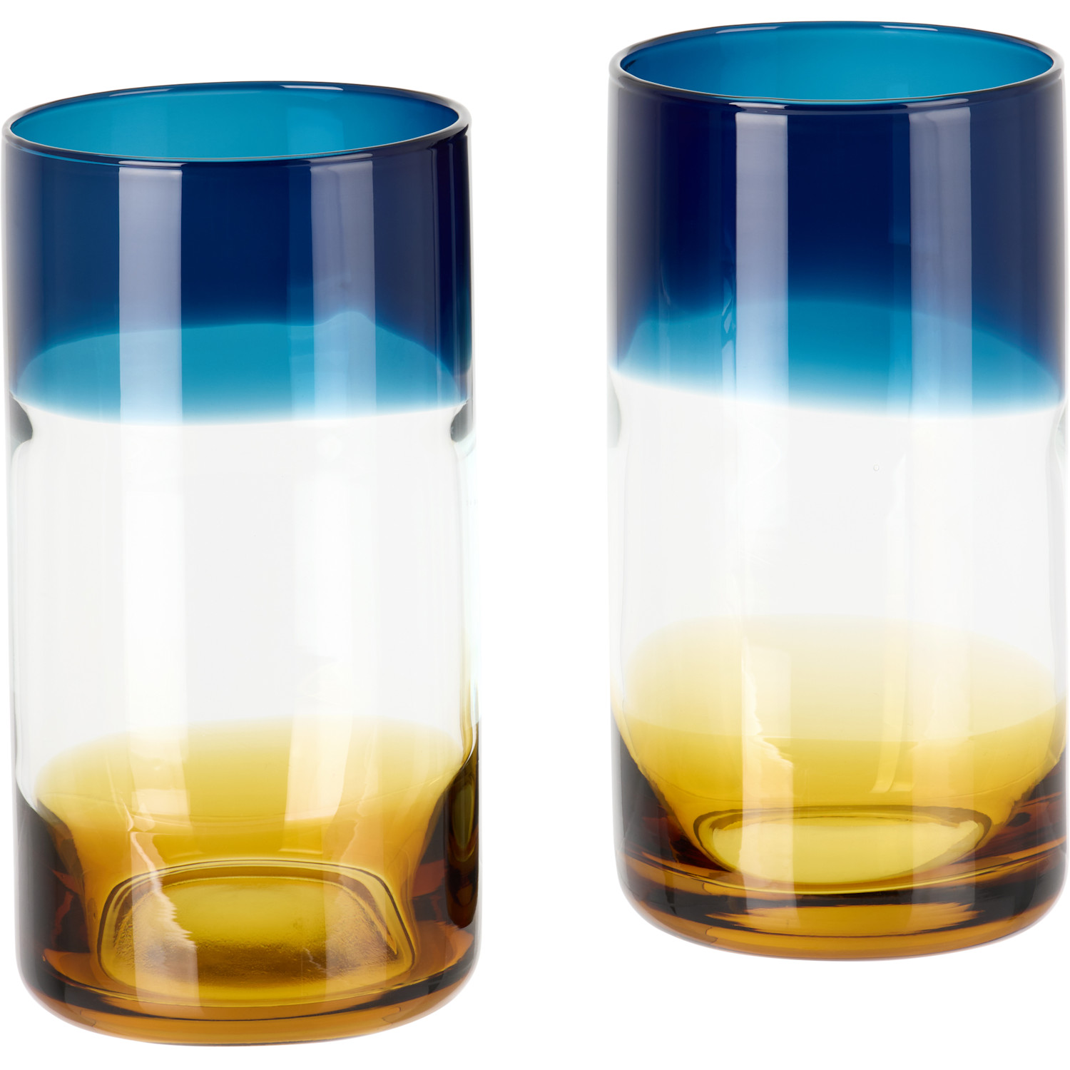  The Conran Shop Blue & Orange Ombre Highball Glass Set 