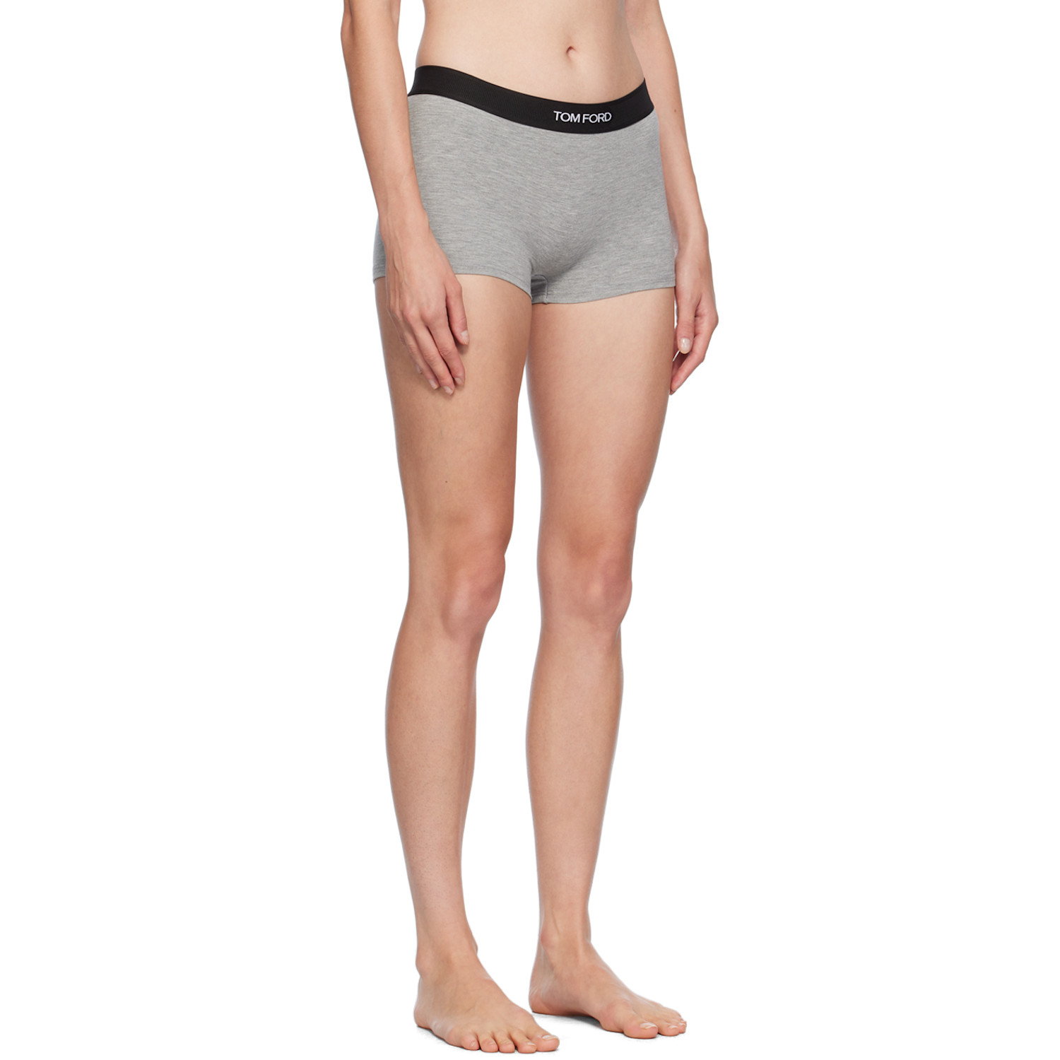  Tom Ford Gray Signature Boxer Boy Shorts 
