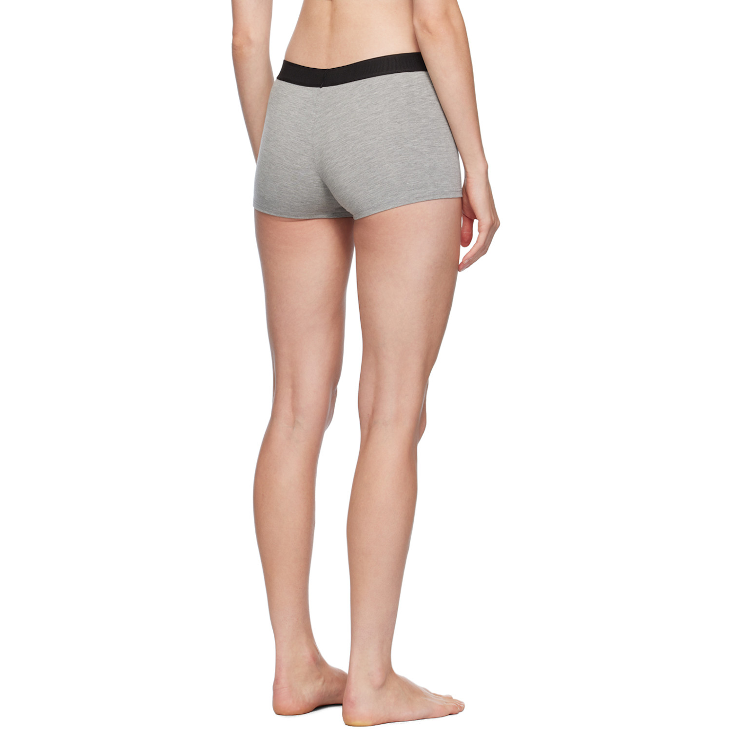  Tom Ford Gray Signature Boxer Boy Shorts 