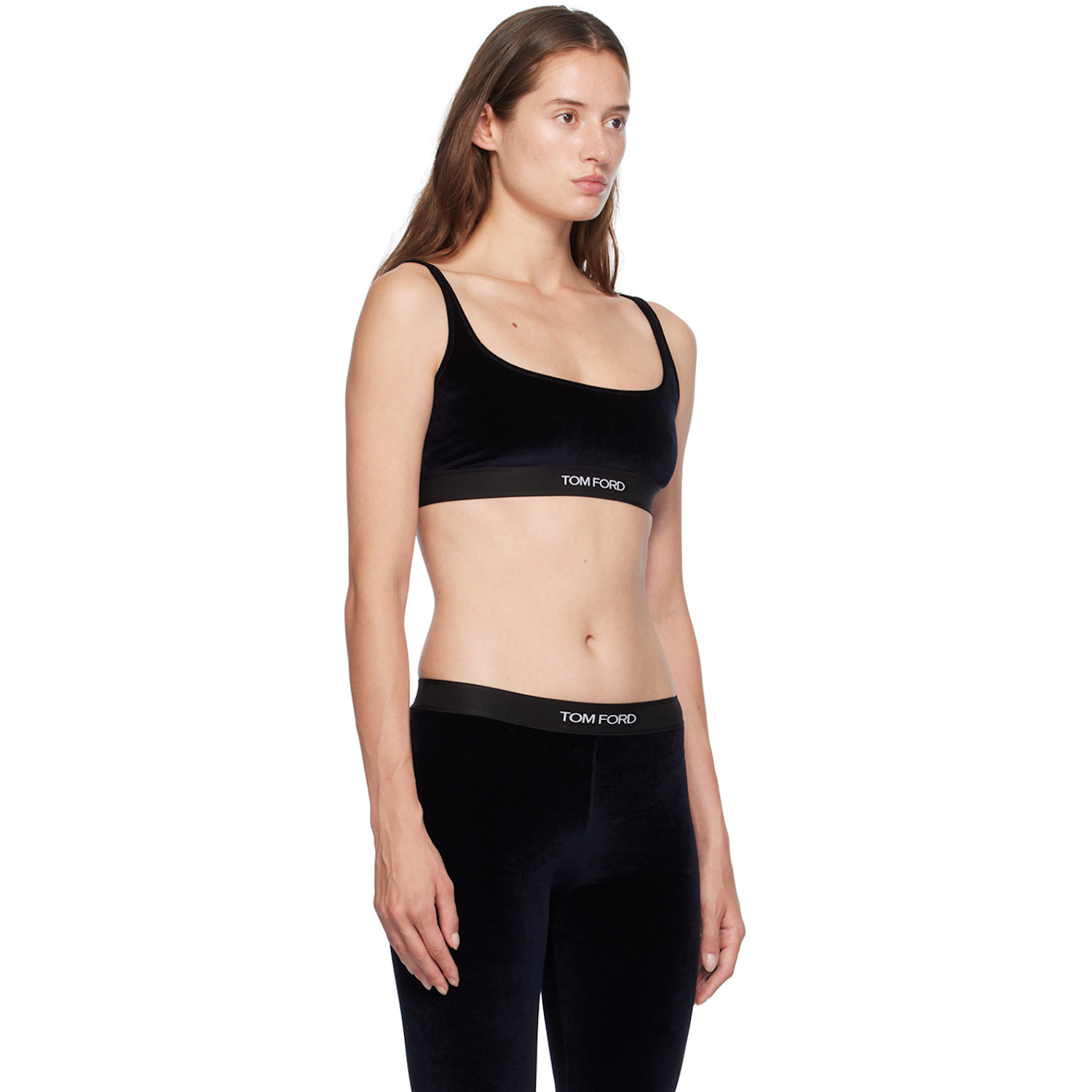  Tom Ford Navy Jacquard-logo Bra 