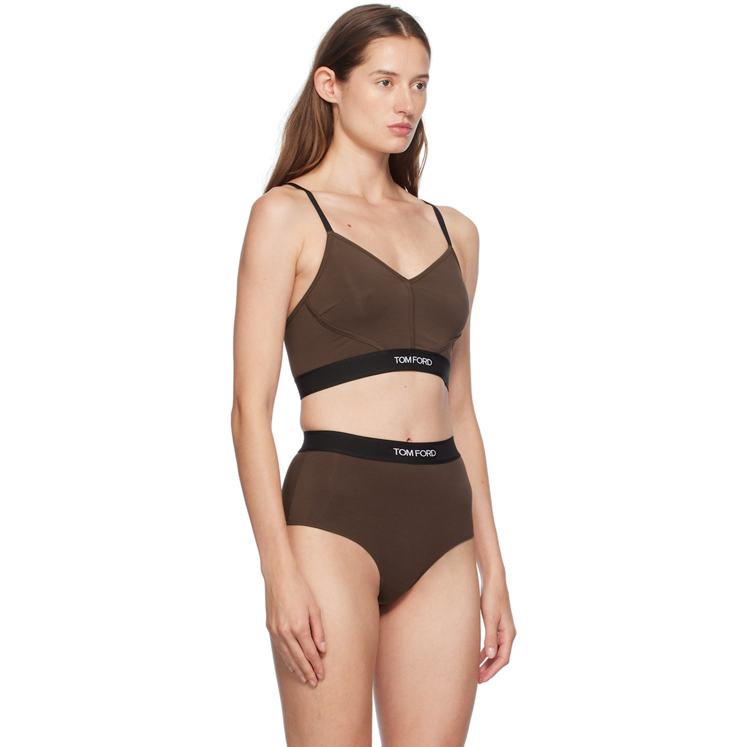  Tom Ford Brown Modal Signature Bralette 