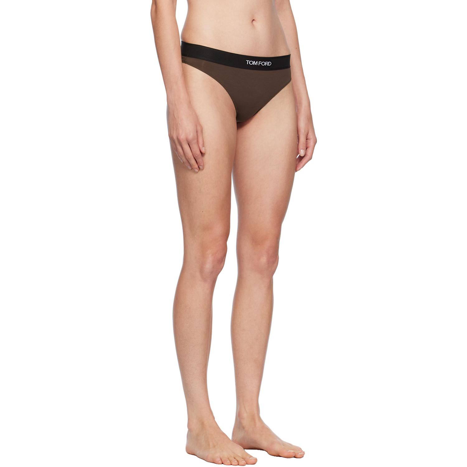 Tom Ford Brown Modal Signature Thong 