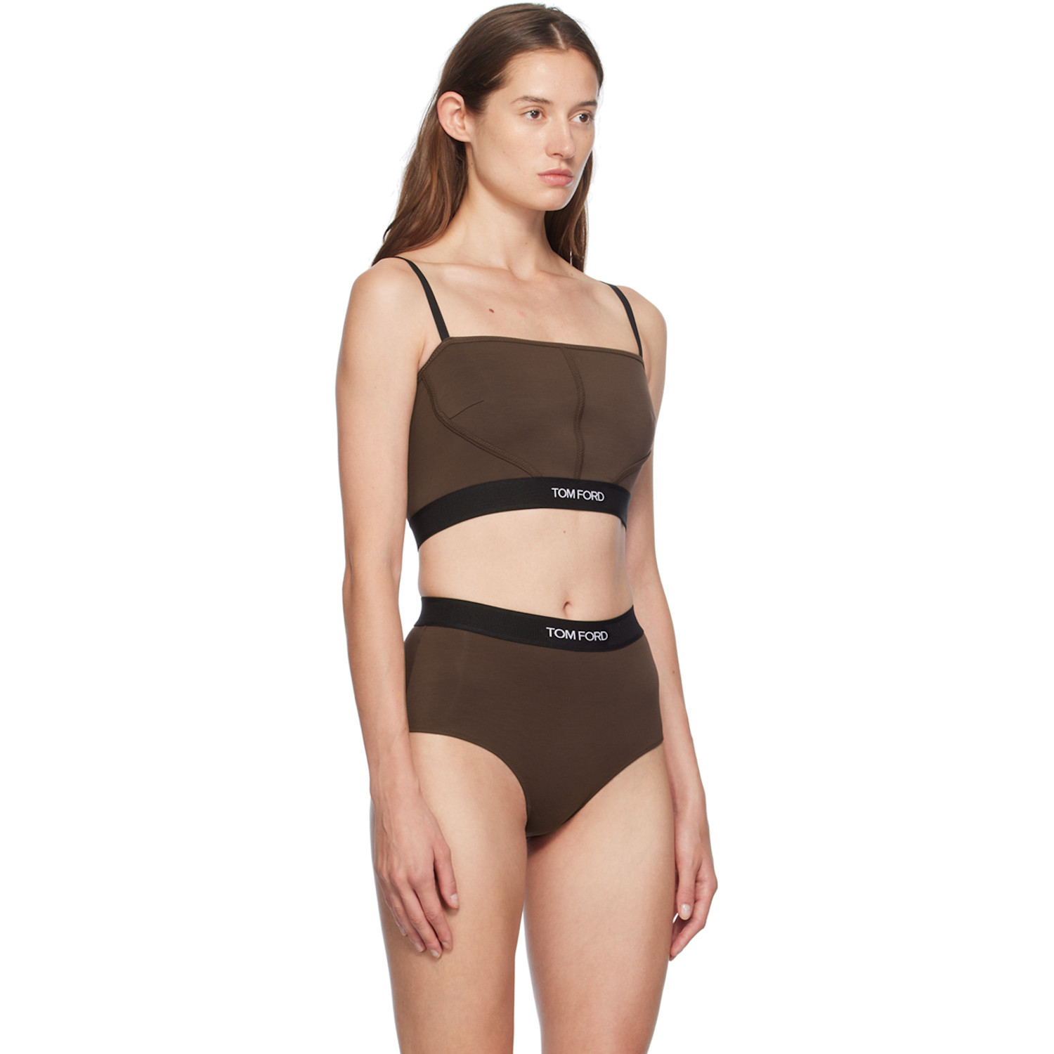  Tom Ford Brown Modal Signature Camisole 