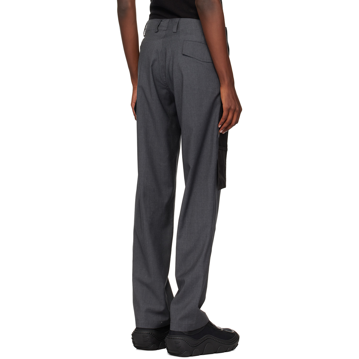  Olly Shinder Gray Knife Pocket Cargo Pants 