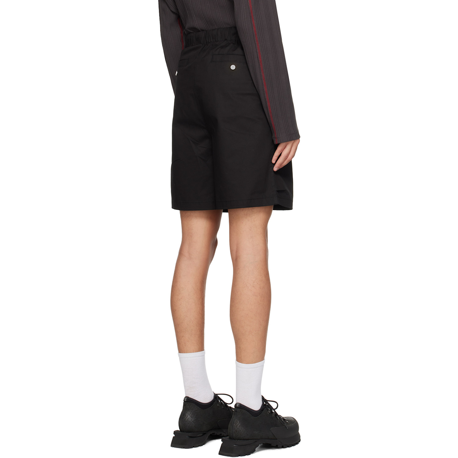  Fffpostalservice Black Press-stud Shorts 