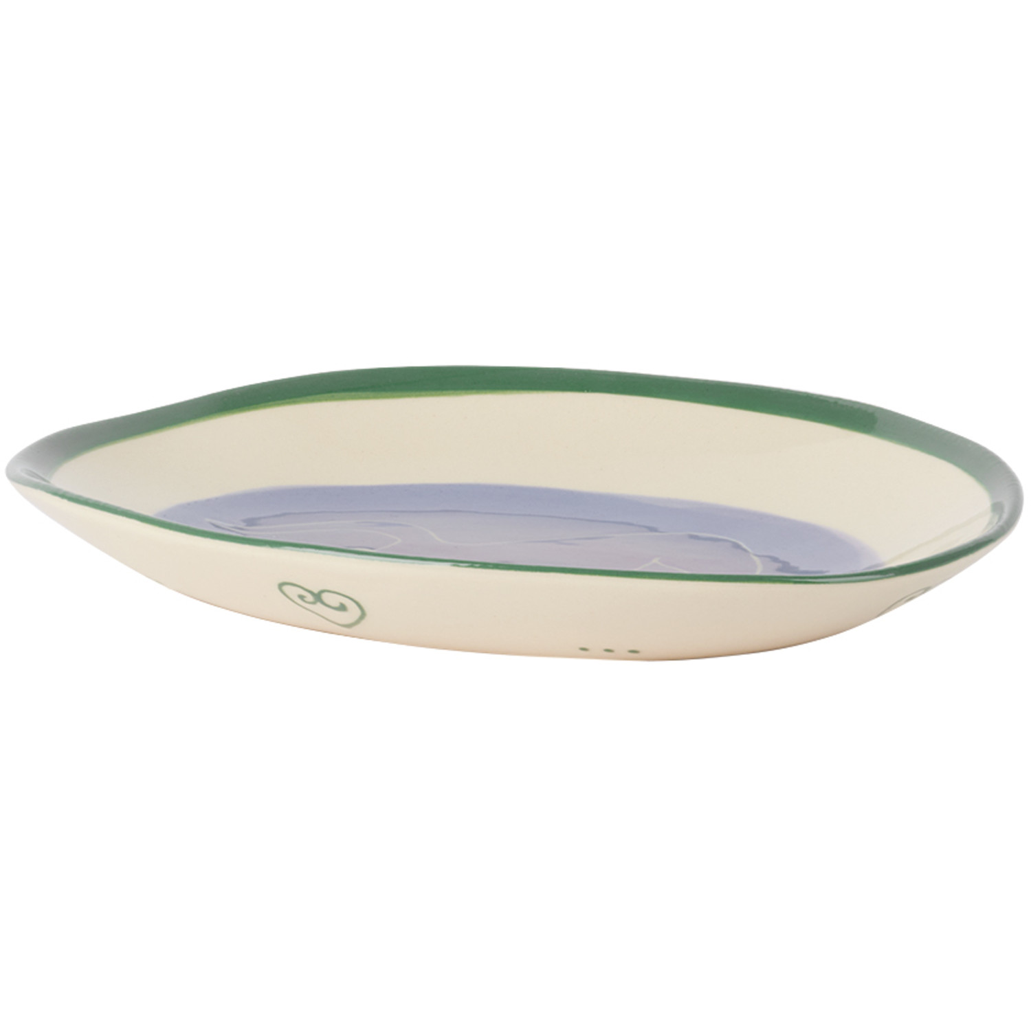  Laetitia Rouget Purple 'just Chilling' Oval Plate 