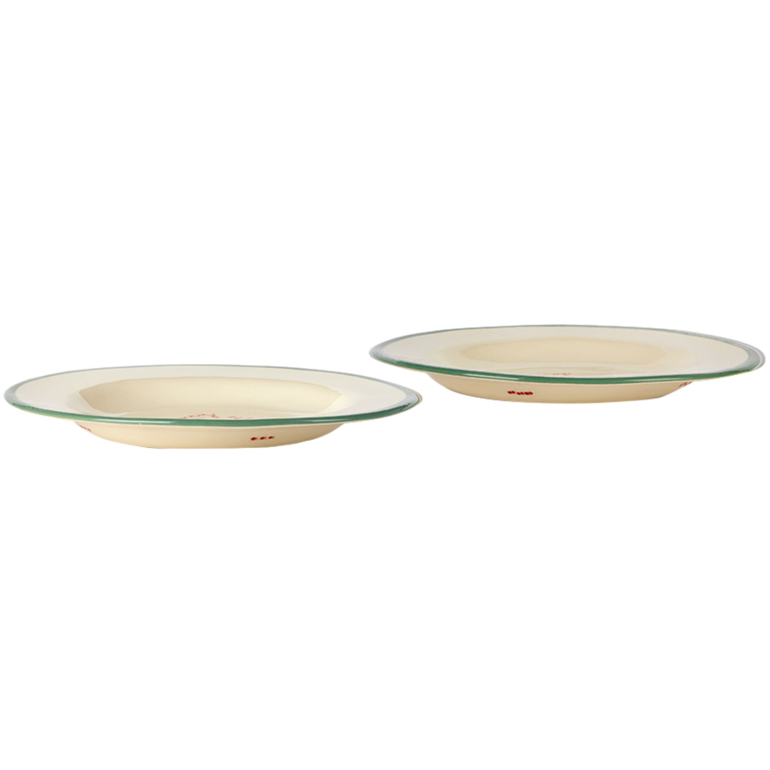  Laetitia Rouget Green & White 'i'm Sorry For...' Dessert Plate Set 
