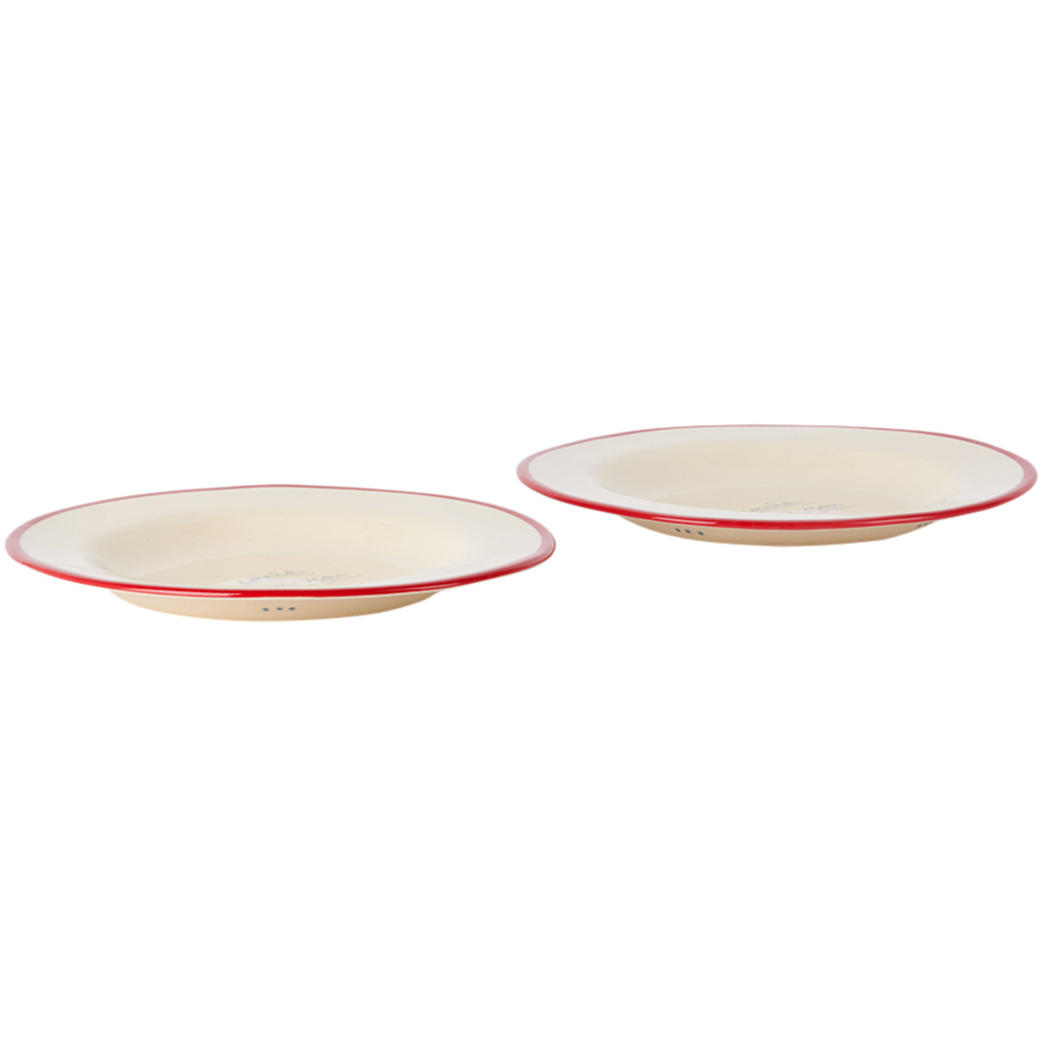  Laetitia Rouget White & Red 'i Could Poison You' Dessert Plate Set 