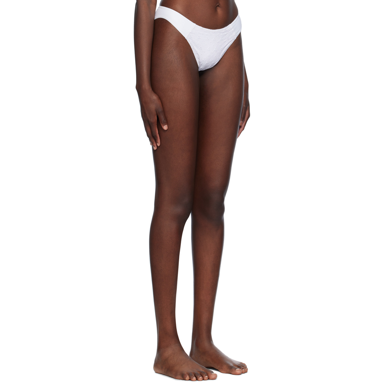  Frankies Bikinis White Dove Classic Bikini Bottom 