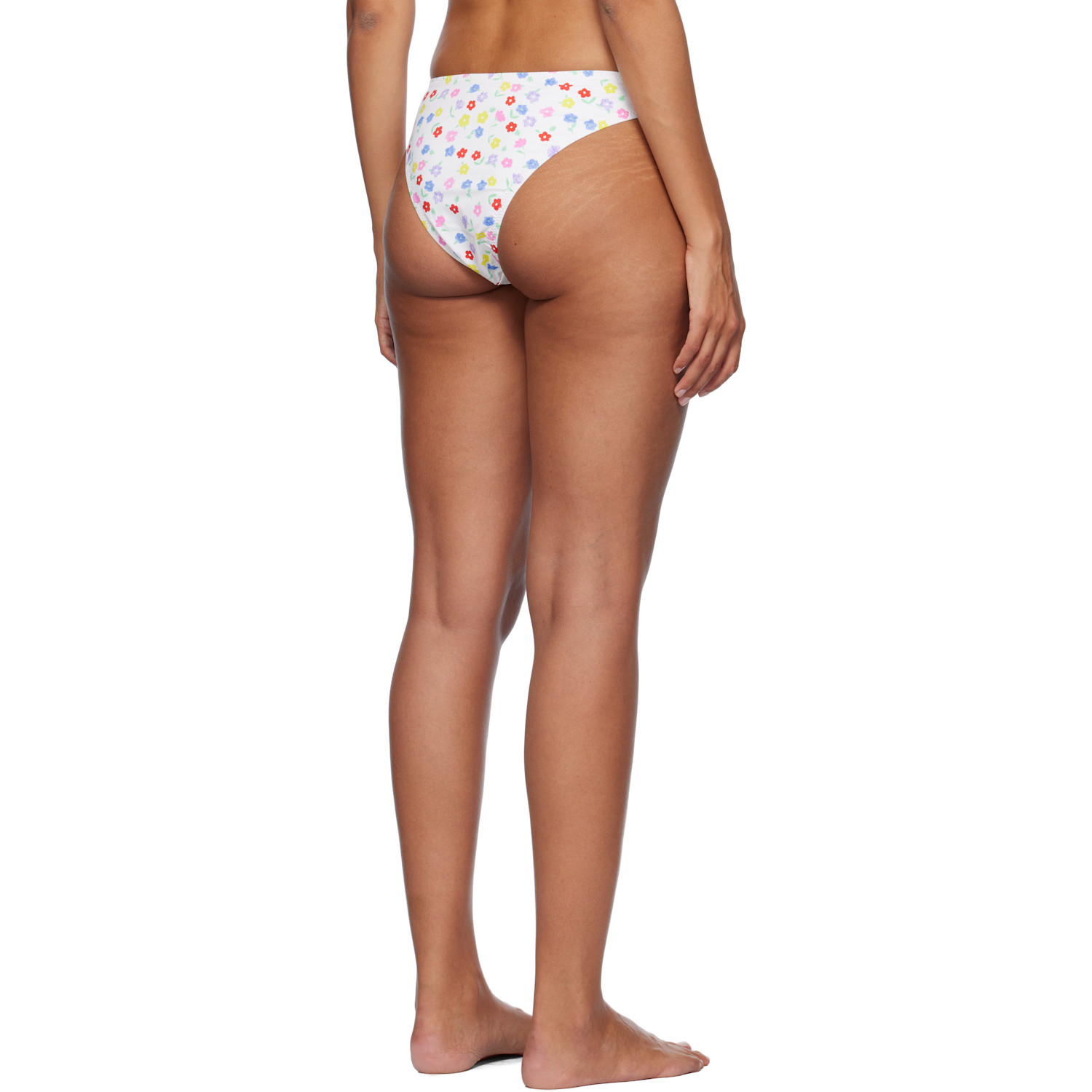  Frankies Bikinis White Suki Floral Classic Bikini Bottom 