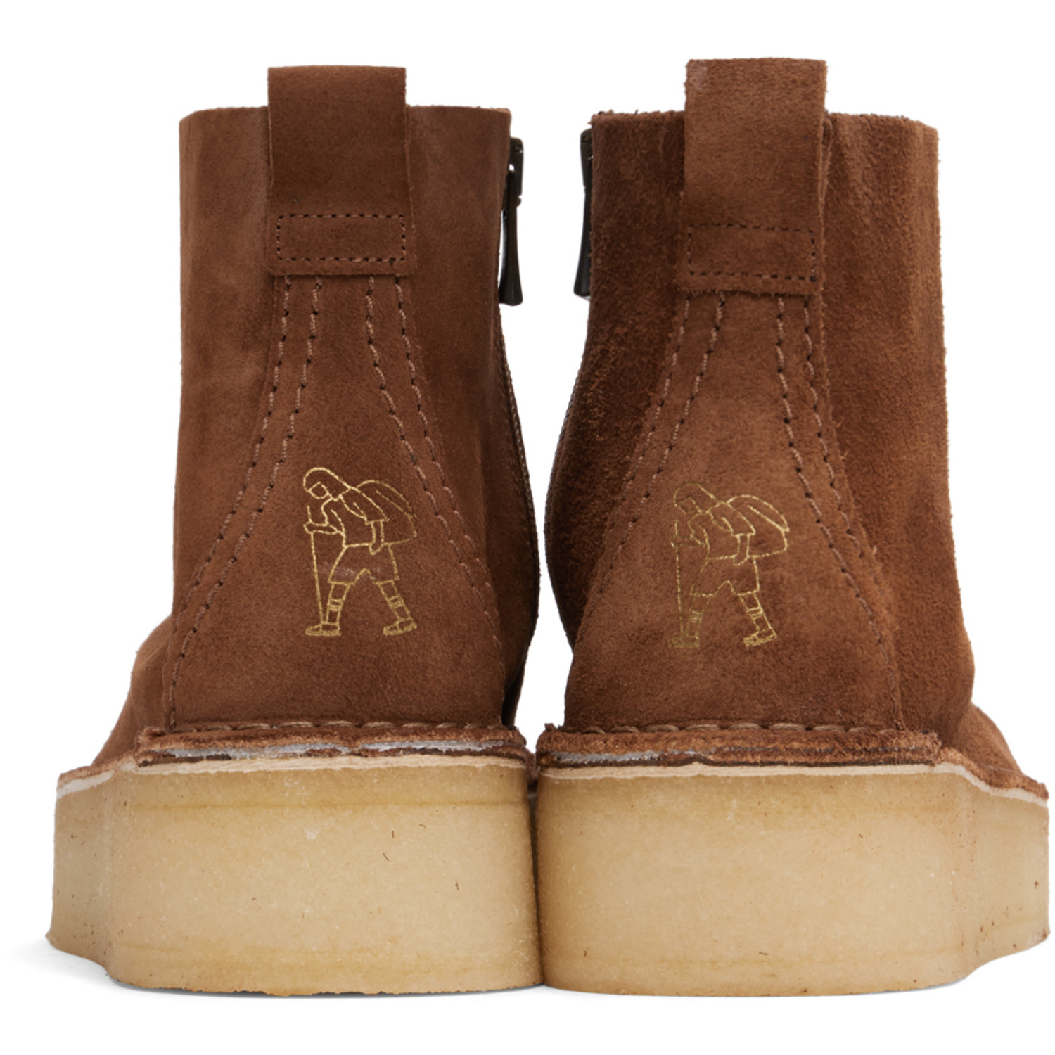 Clarks Originals Brown Trek Wedge Boots 