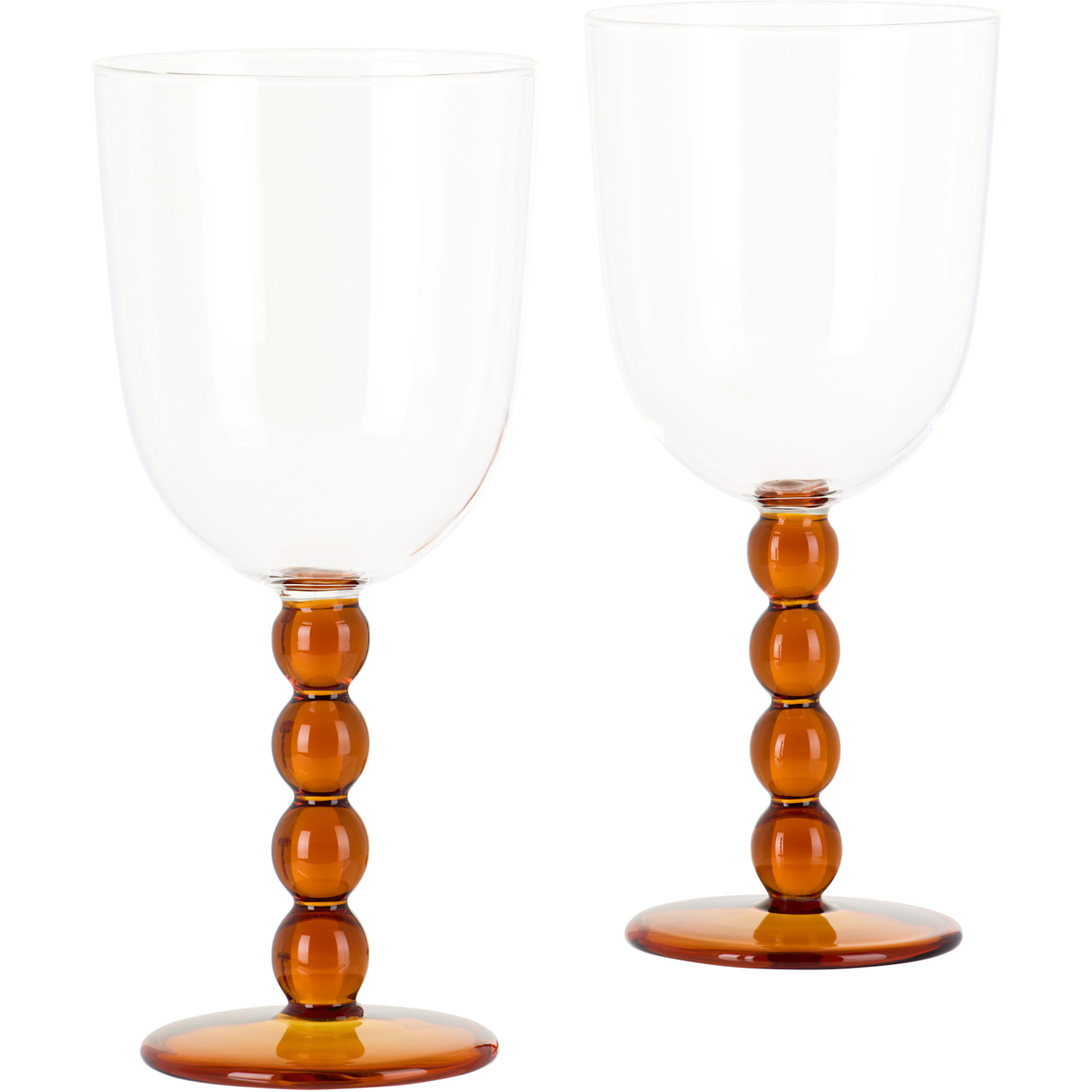  Maison Balzac Red Volute Wine Glass Set 
