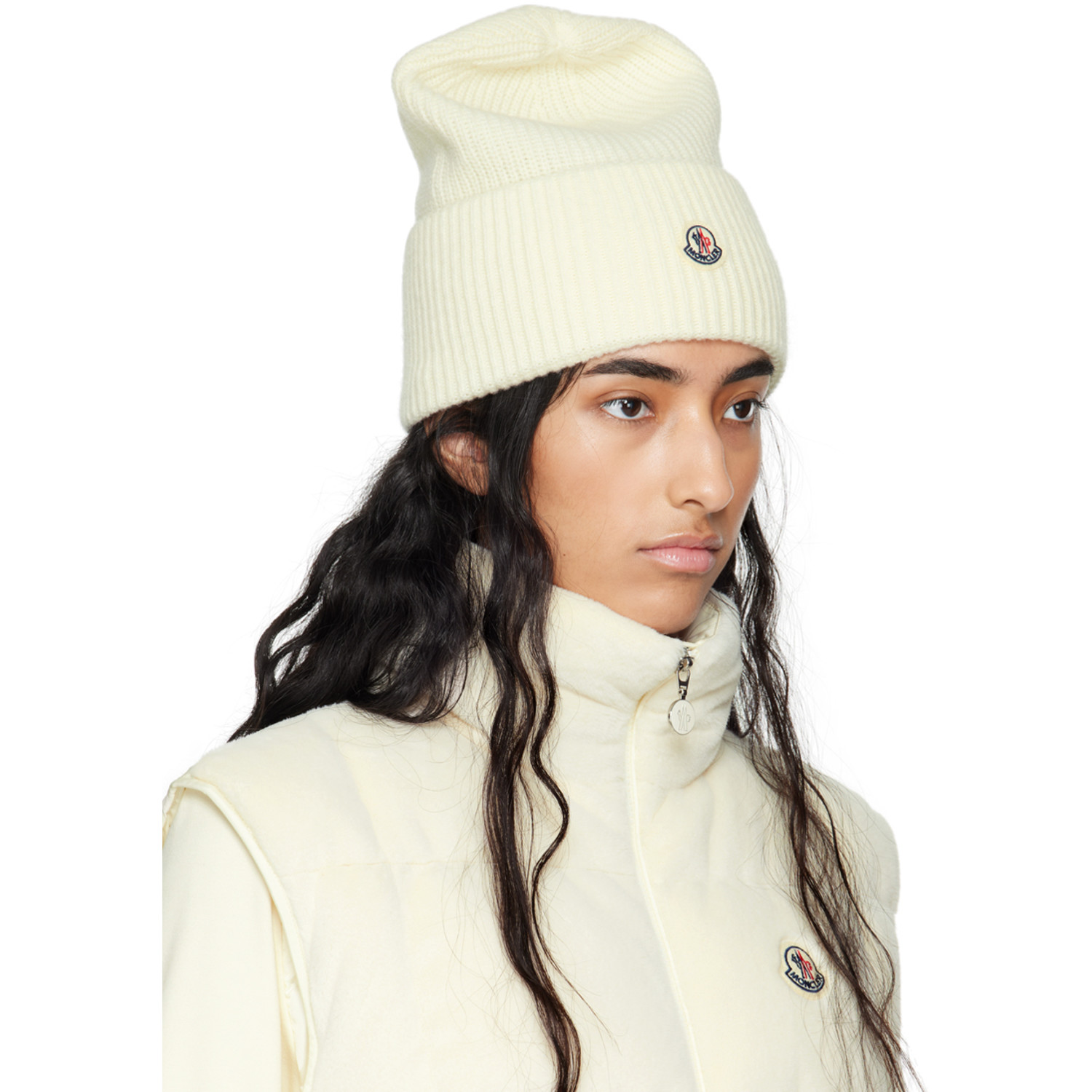  Moncler Off-white Wool Beanie 