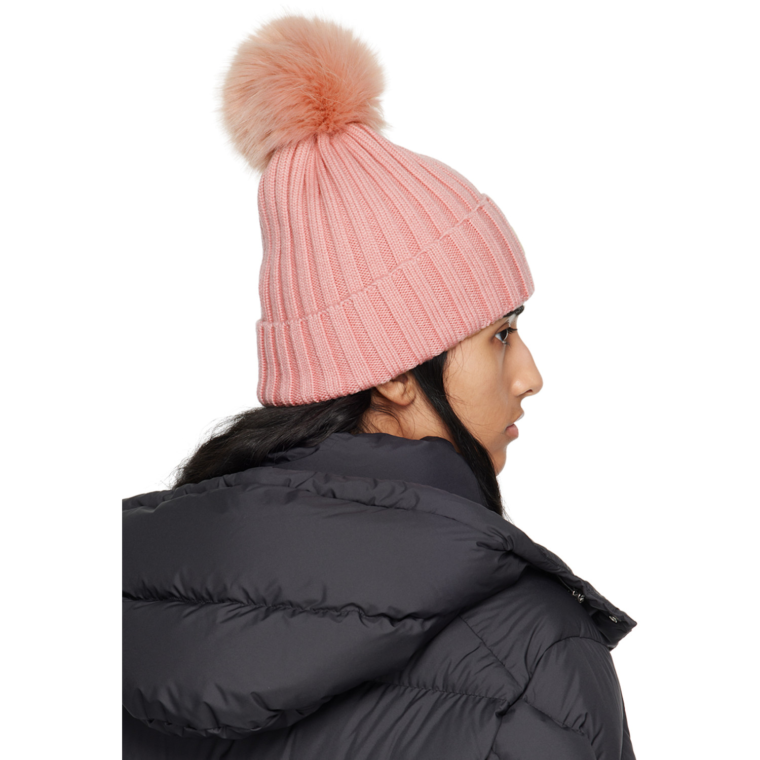  Moncler Pink Pom Pom Beanie 