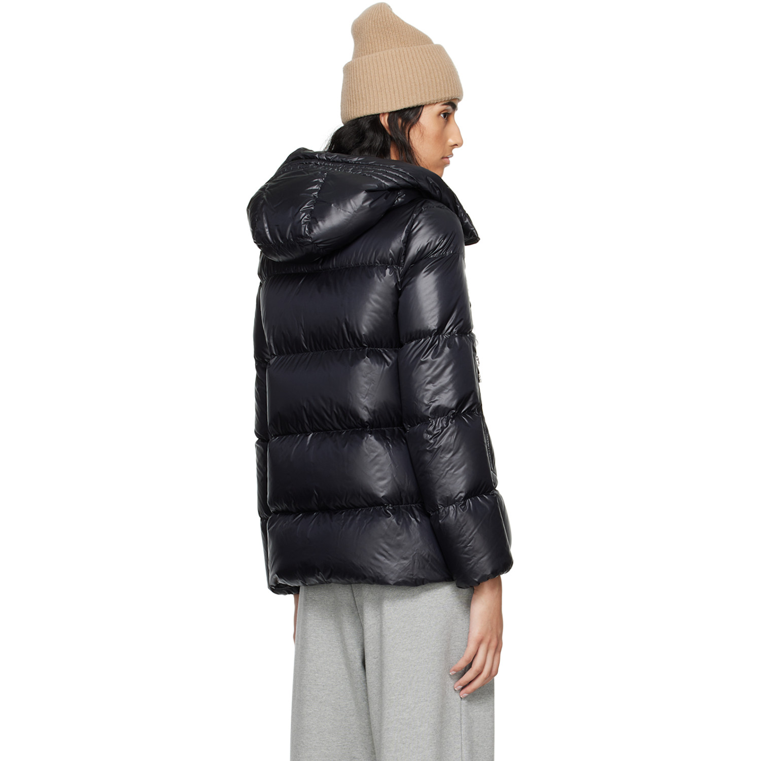  Moncler Black Seritte Short Down Jacket 