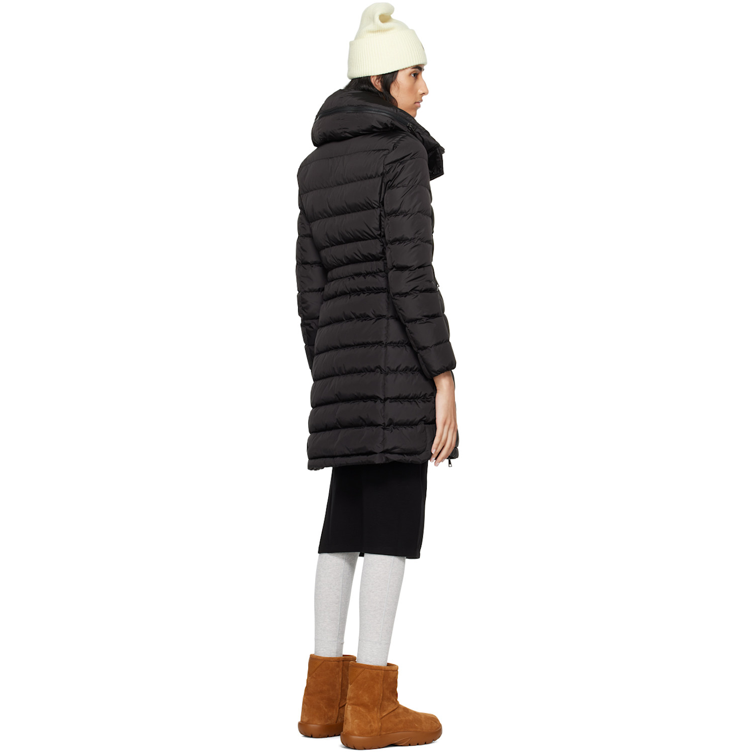  Moncler Black Flammette Down Coat 