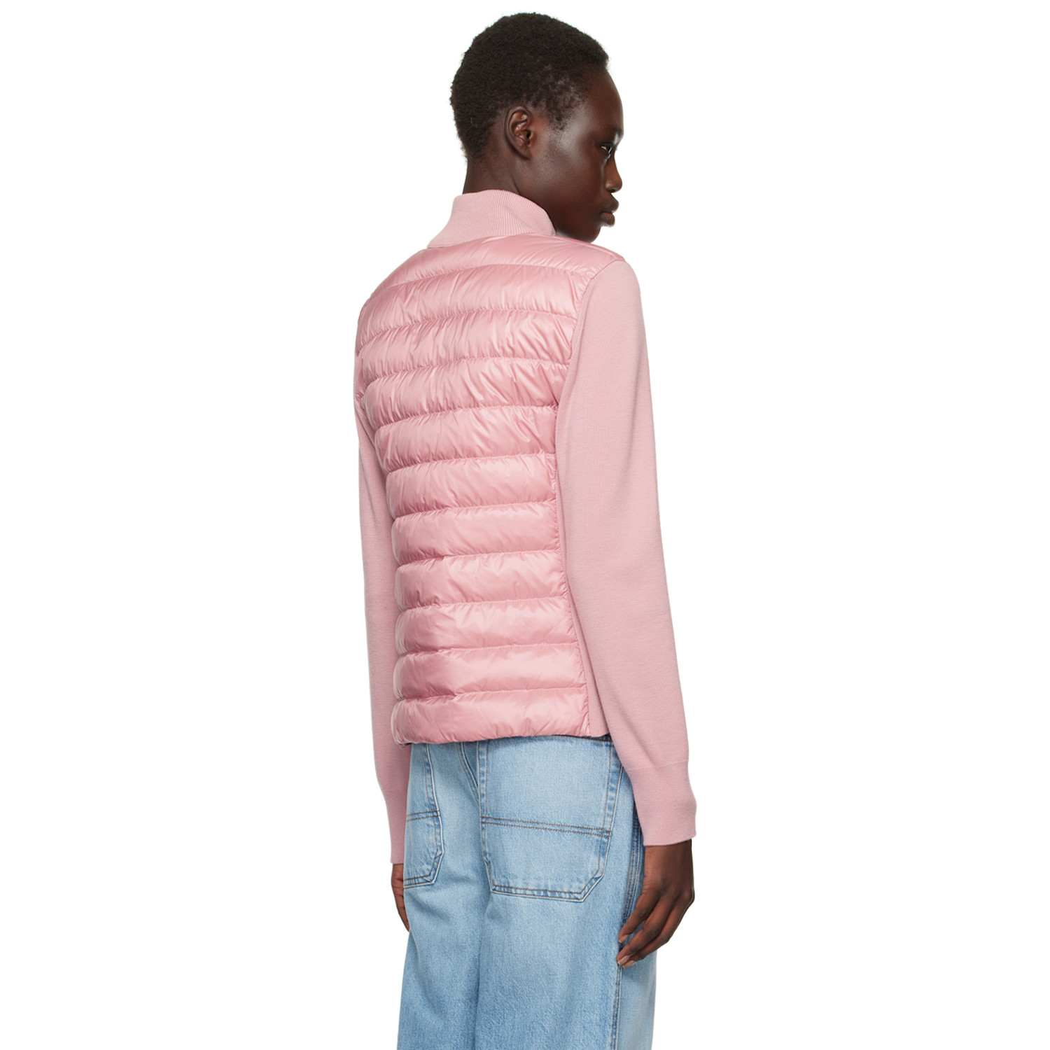  Moncler Pink Padded Wool Down Jacket 