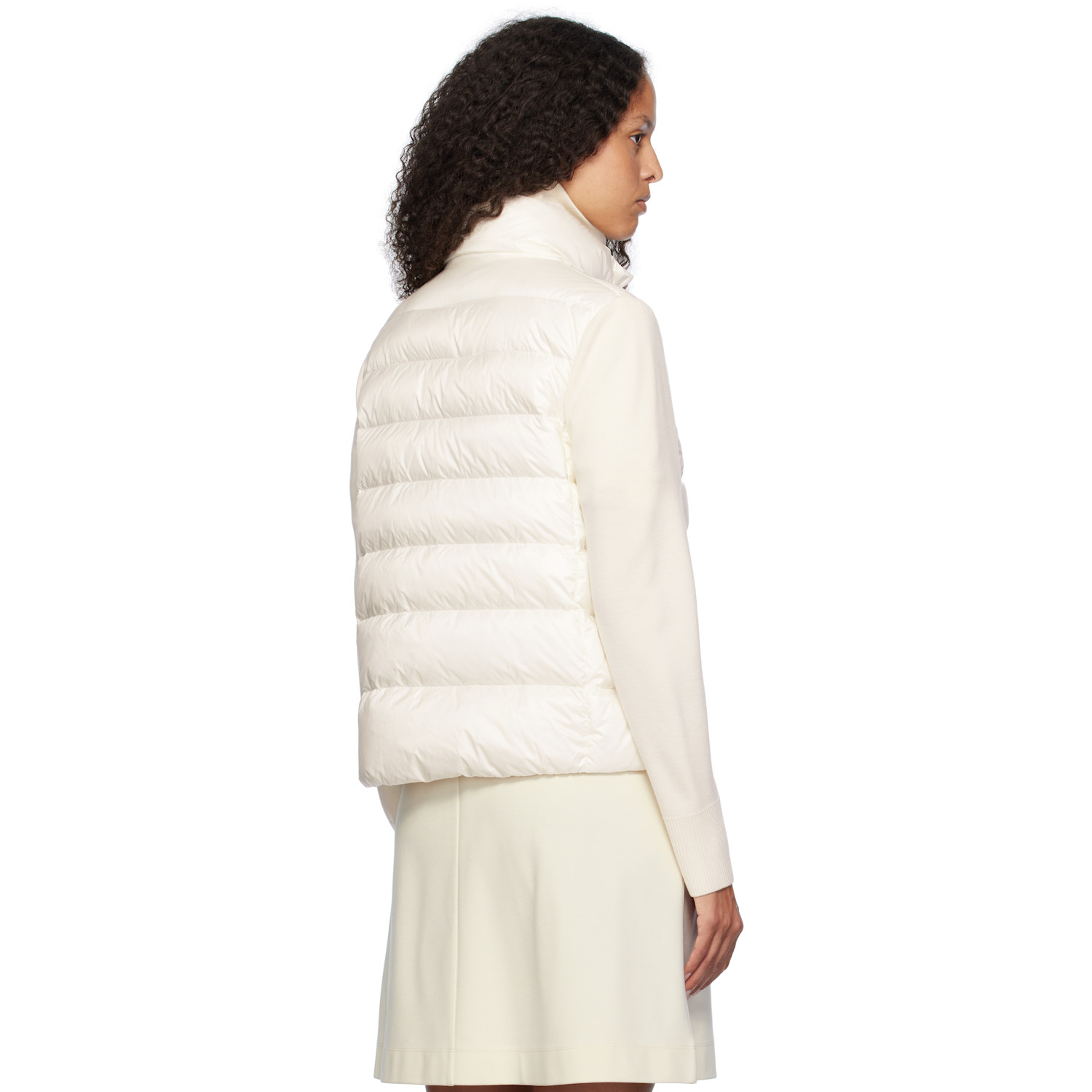  Moncler Off-white Padded Wool Down Cardigan 