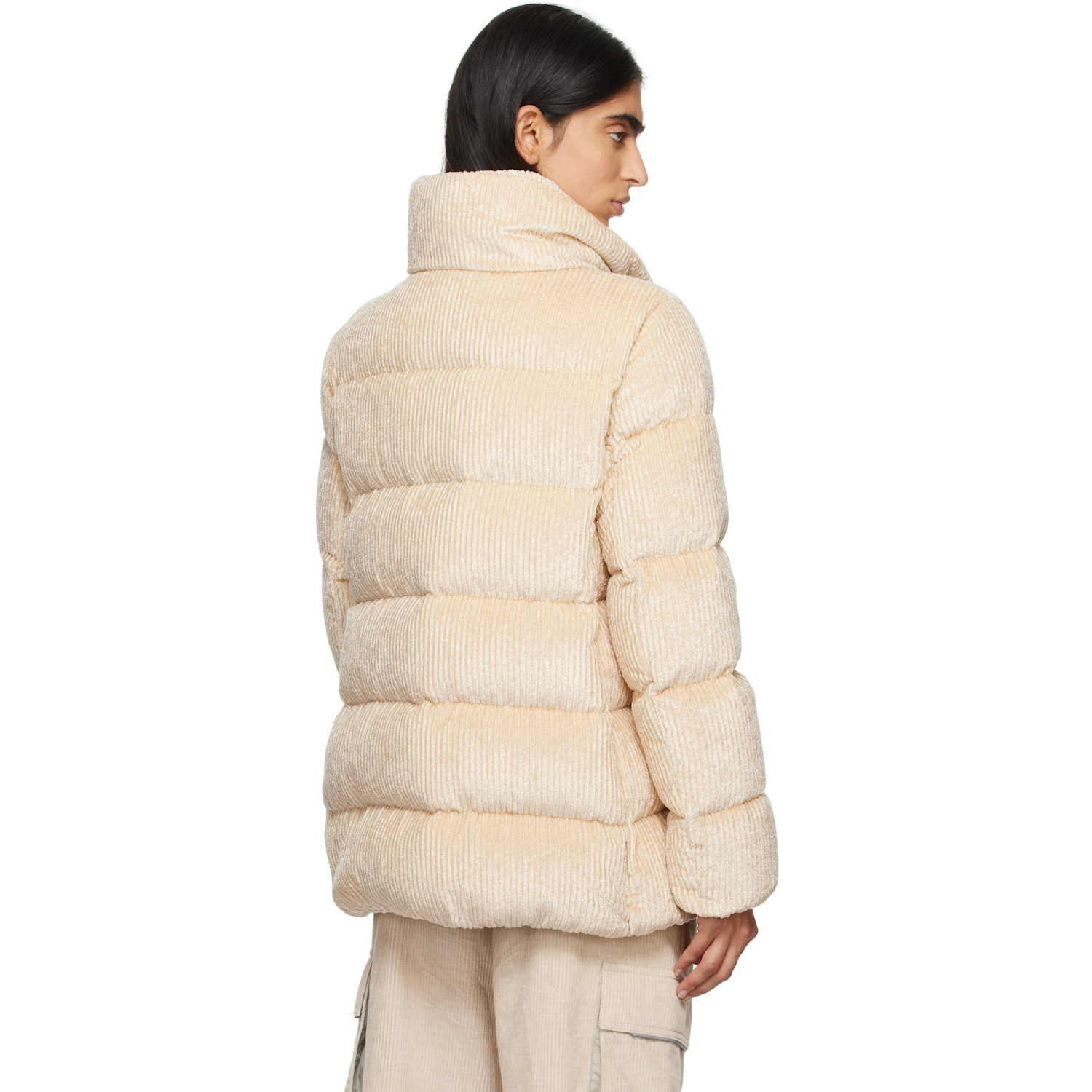  Moncler Yellow Cochevisse Corduroy Short Down Jacket 