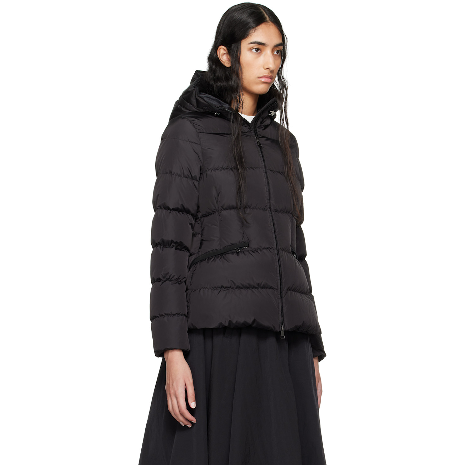  Moncler Black Avoce Short Down Jacket 