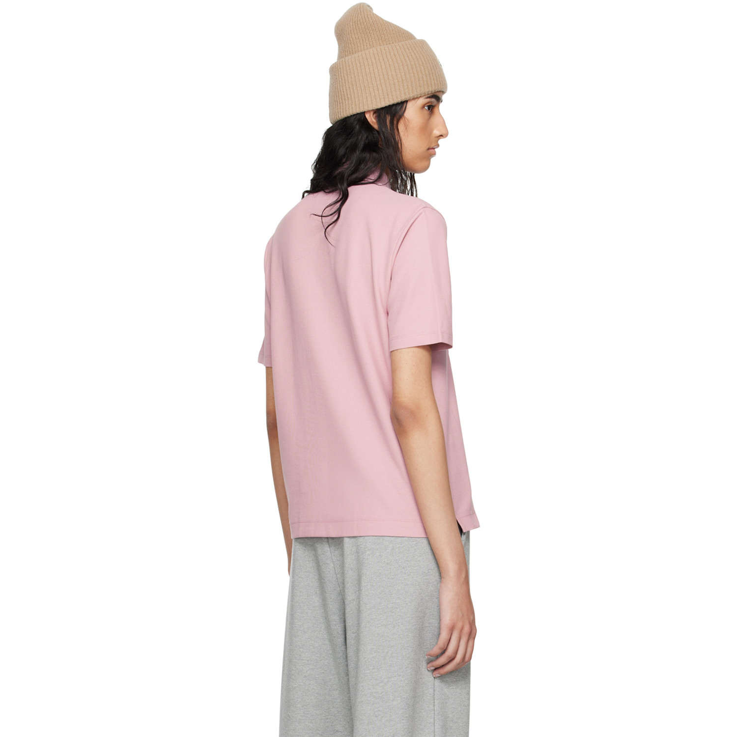  Moncler Pink Embroidered Polo 
