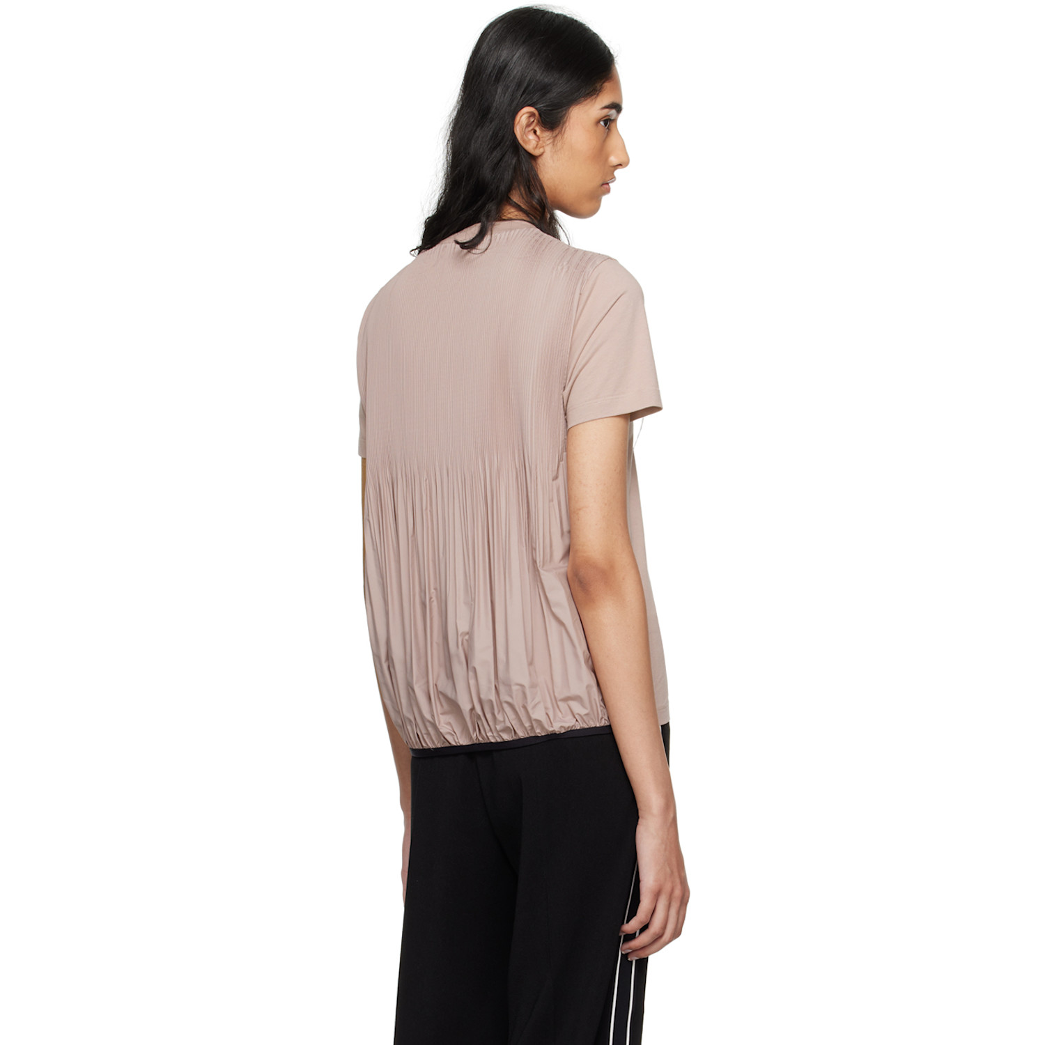  Moncler Pink Pleated T-shirt 