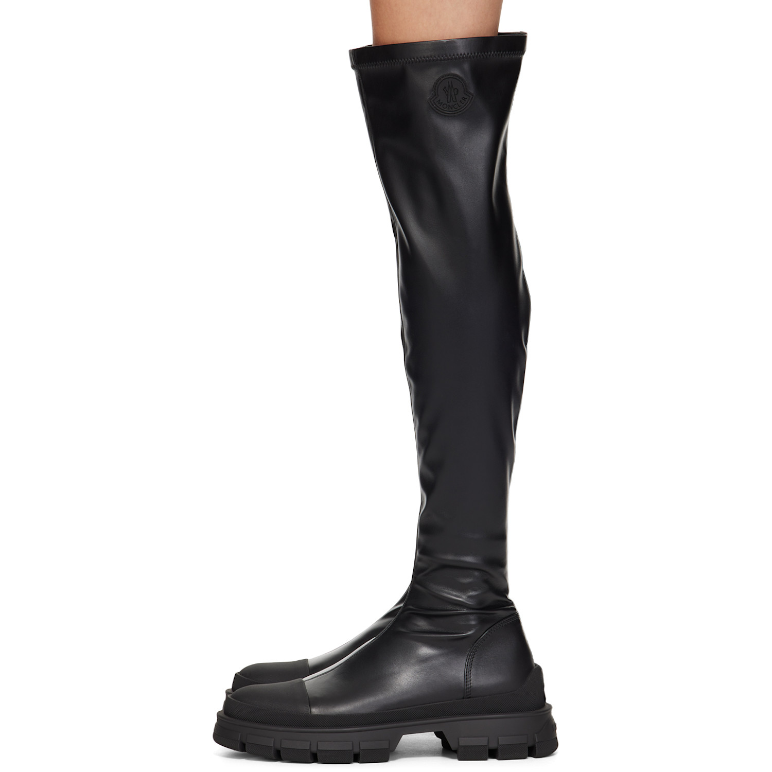  Moncler Black Hevea High Tall Boots 