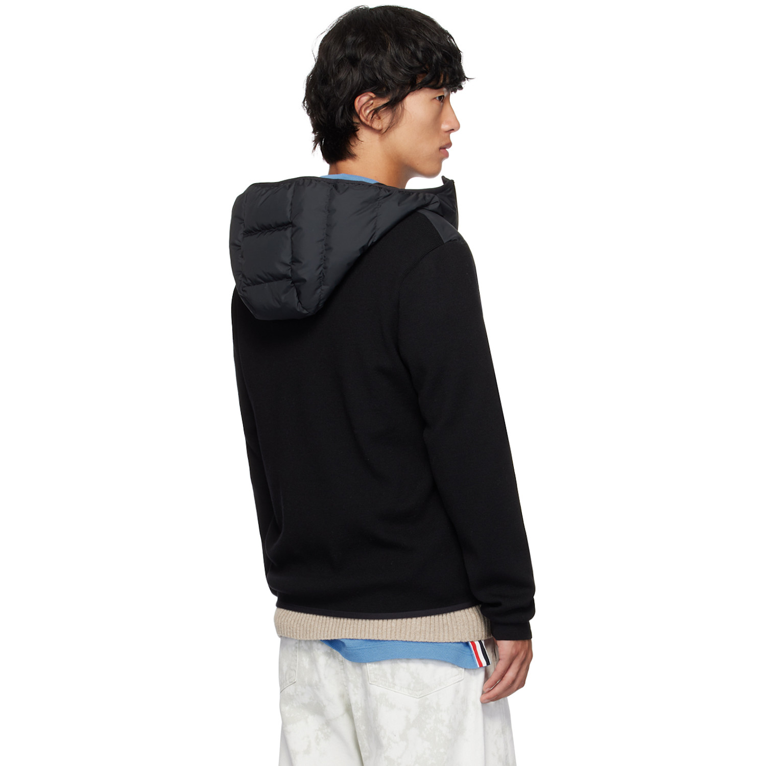  Moncler Black Paneled Down Jacket 