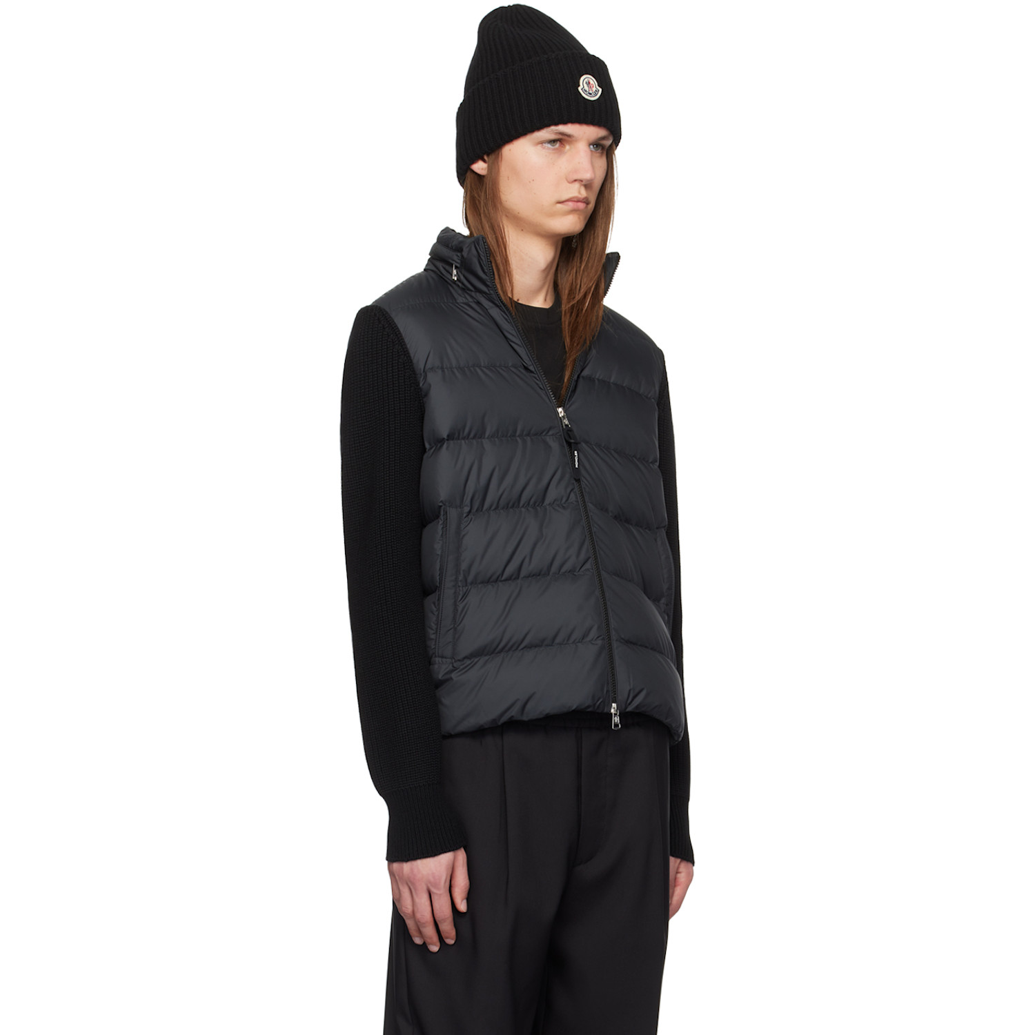  Moncler Black Padded Zip-up Down Hoodie 