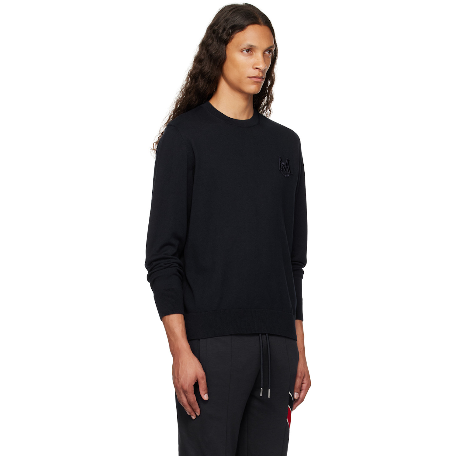  Moncler Navy Appliqué Sweater 