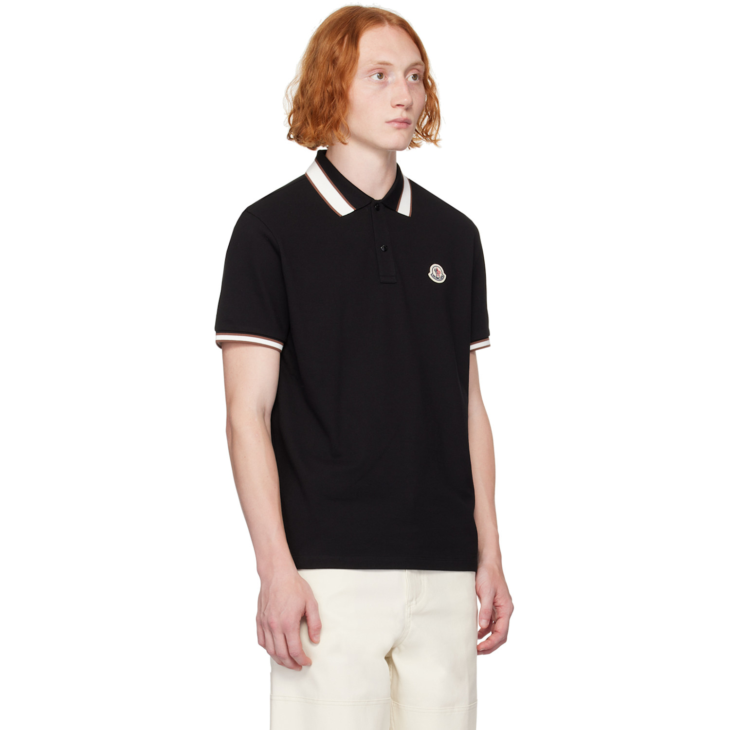  Moncler Black Two-button Polo 